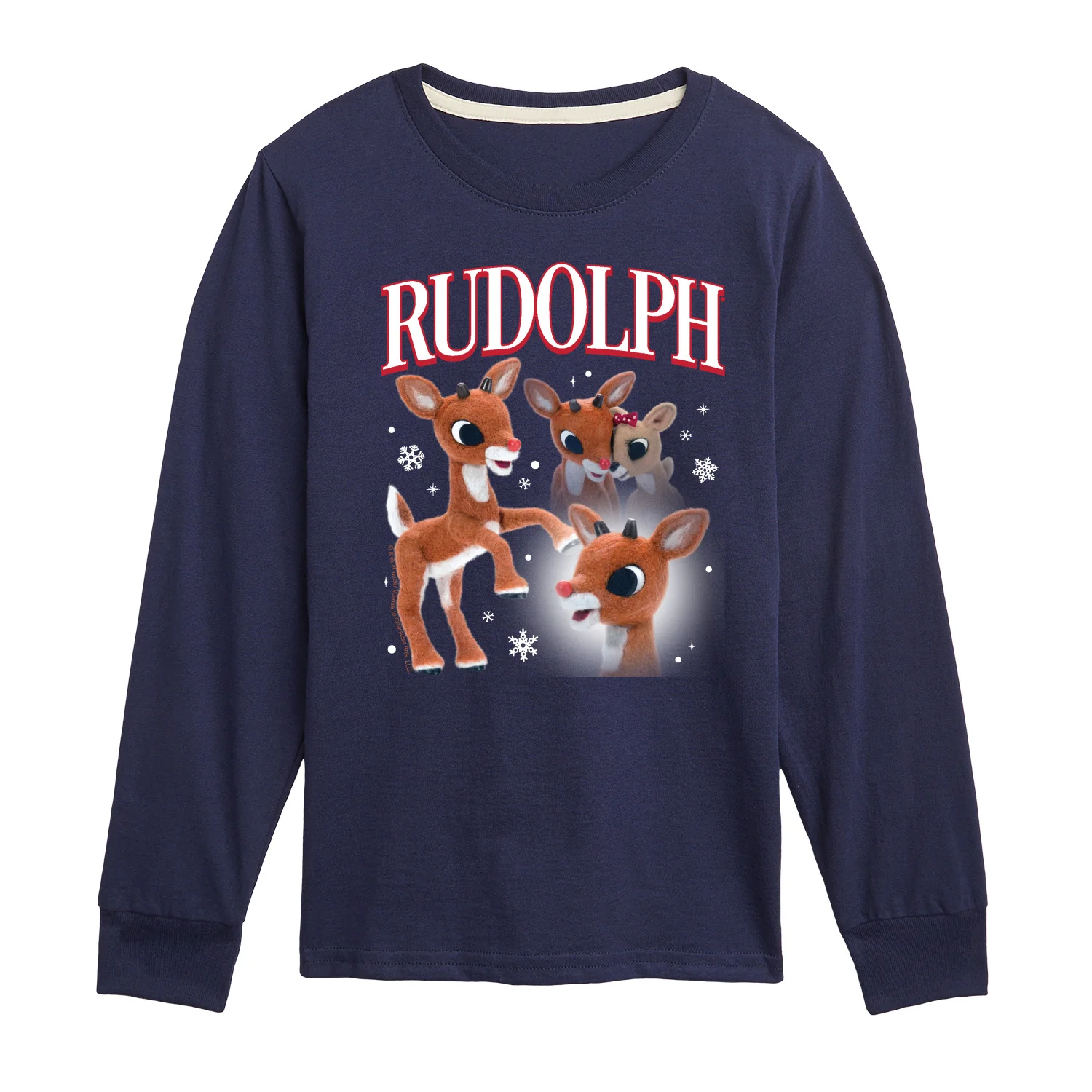 Rudolph - Rudolph Bootleg - Youth Long Sleeve Graphic T-Shirt - Image 2