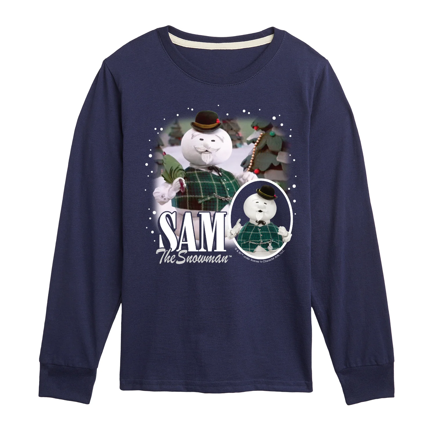 Rudolph - Sam The Snowman Bootleg - Youth Long Sleeve Graphic T-Shirt - Image 2
