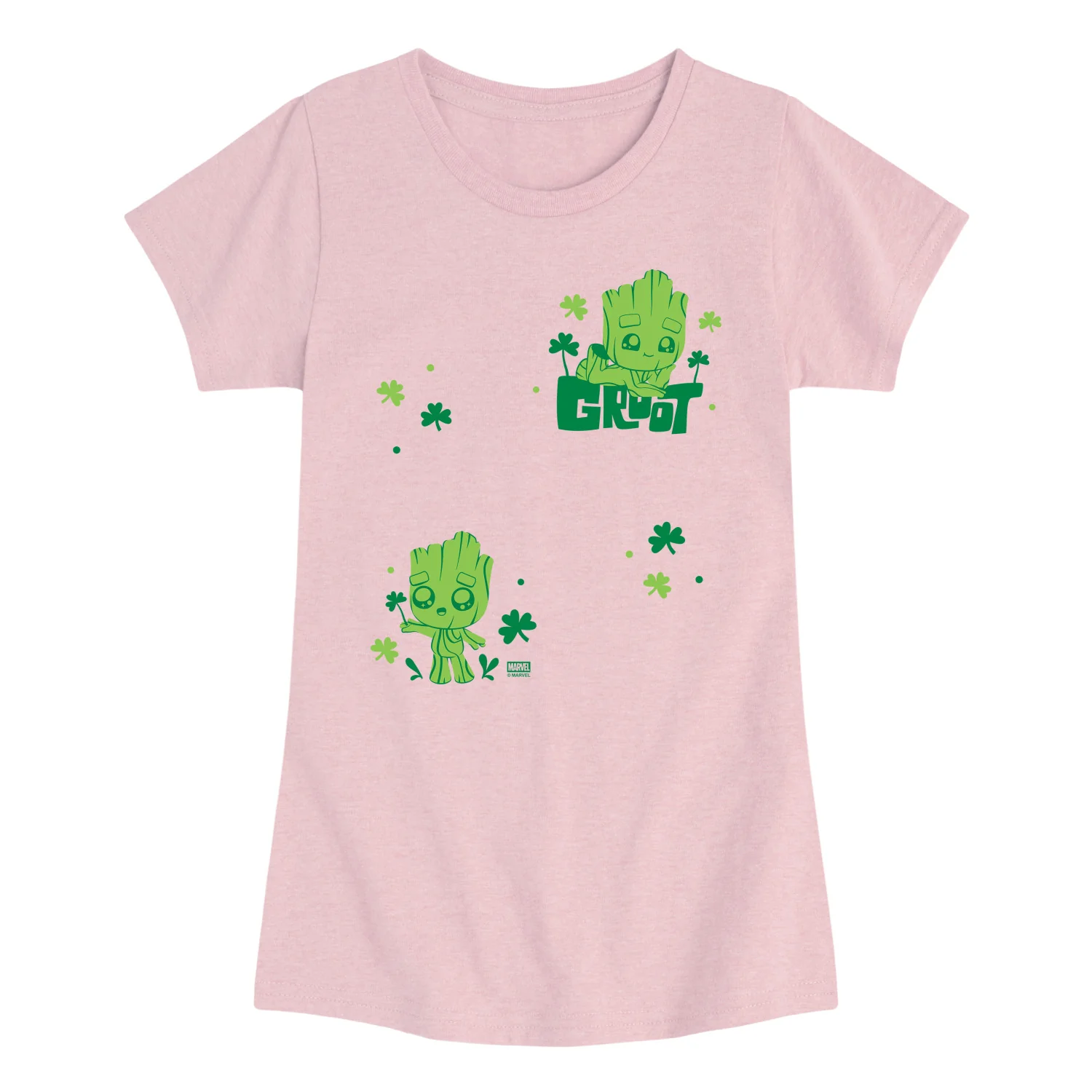 Guardians of the Galaxy - Groot Shamrock - Youth Girls Fitted Short Sleeve T-Shirt - Image 5