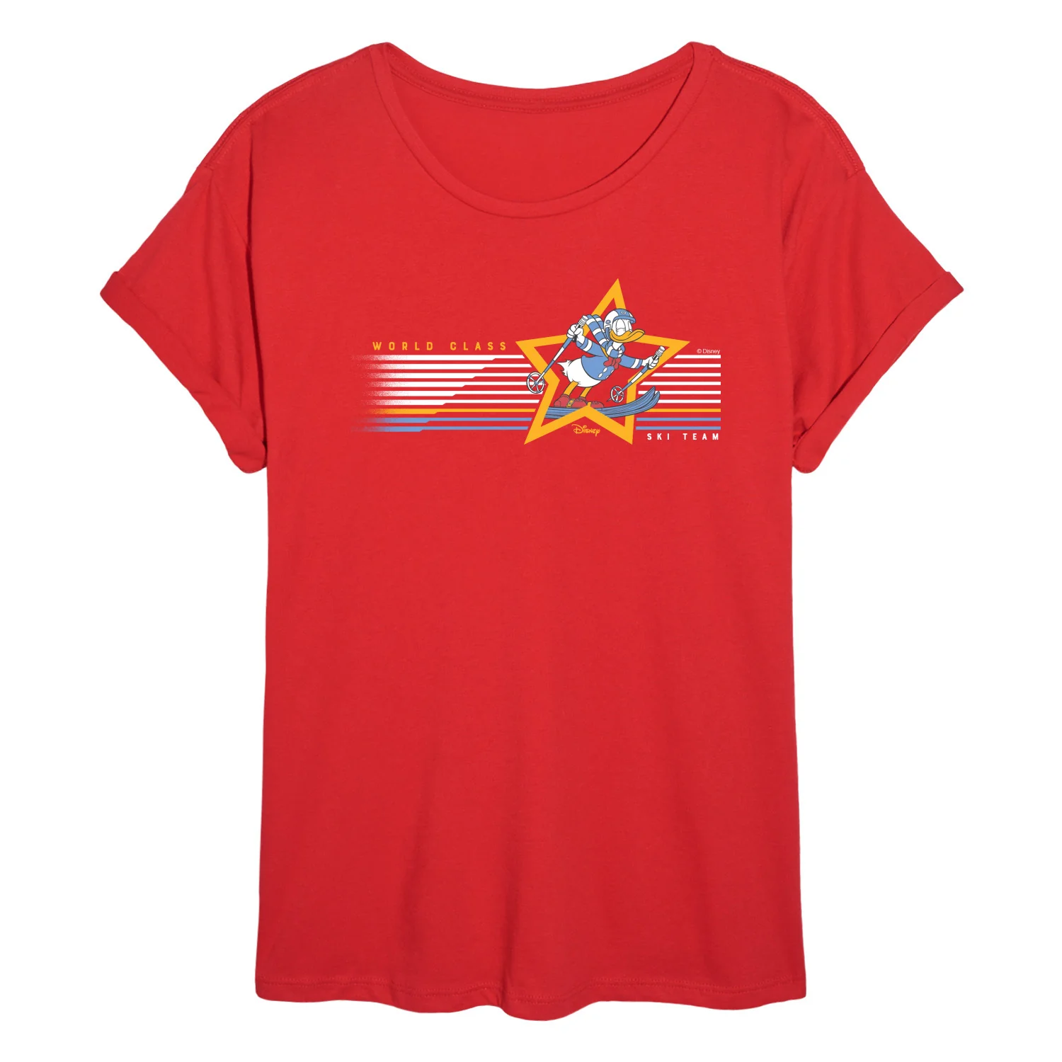 Disney - World Class Ski - Juniors Oversized Graphic T-Shirt