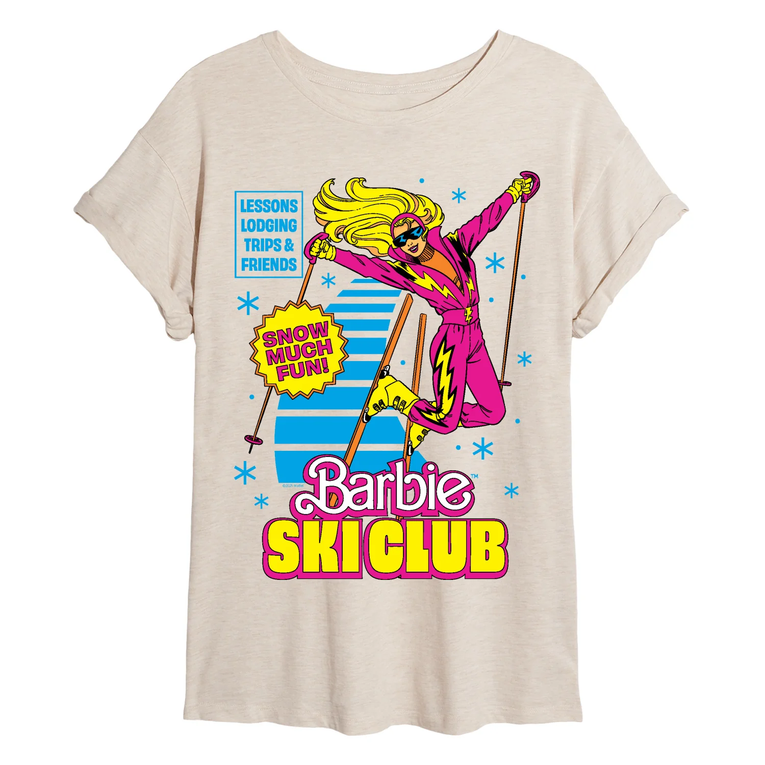 Barbie - Barbie Ski Club - Juniors Oversized Graphic T-Shirt - Image 2