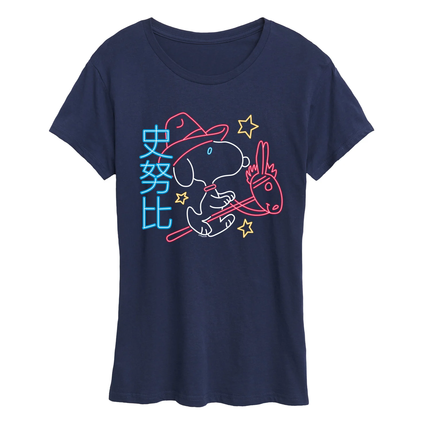 Peanuts - Neon Lunar NY Snoopy - Women's Short Sleeve Graphic T-Shirt