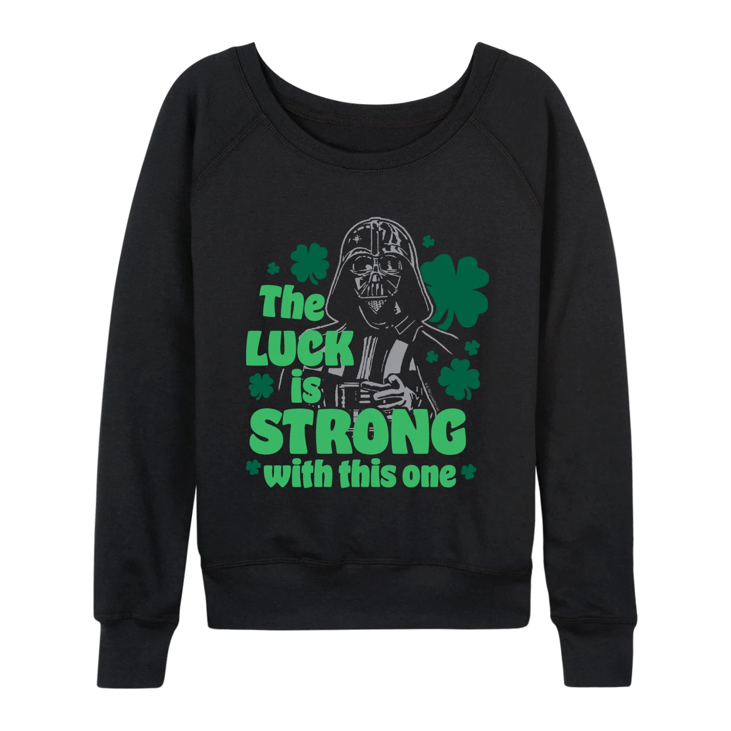 Star Wars - Luck Is Strong - Women's French Terry Long Sleeve Pullover - Image 2