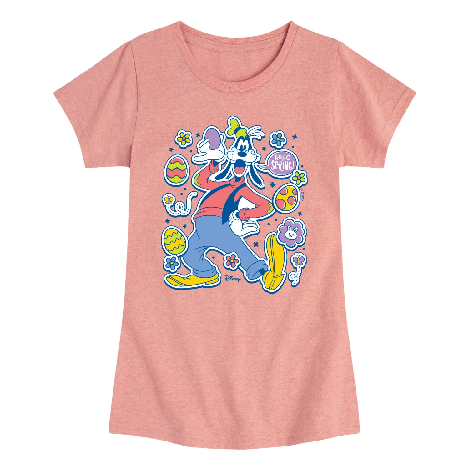 Disney - Easter Stickers - Youth Girls Fitted Short Sleeve T-Shirt - Image 3