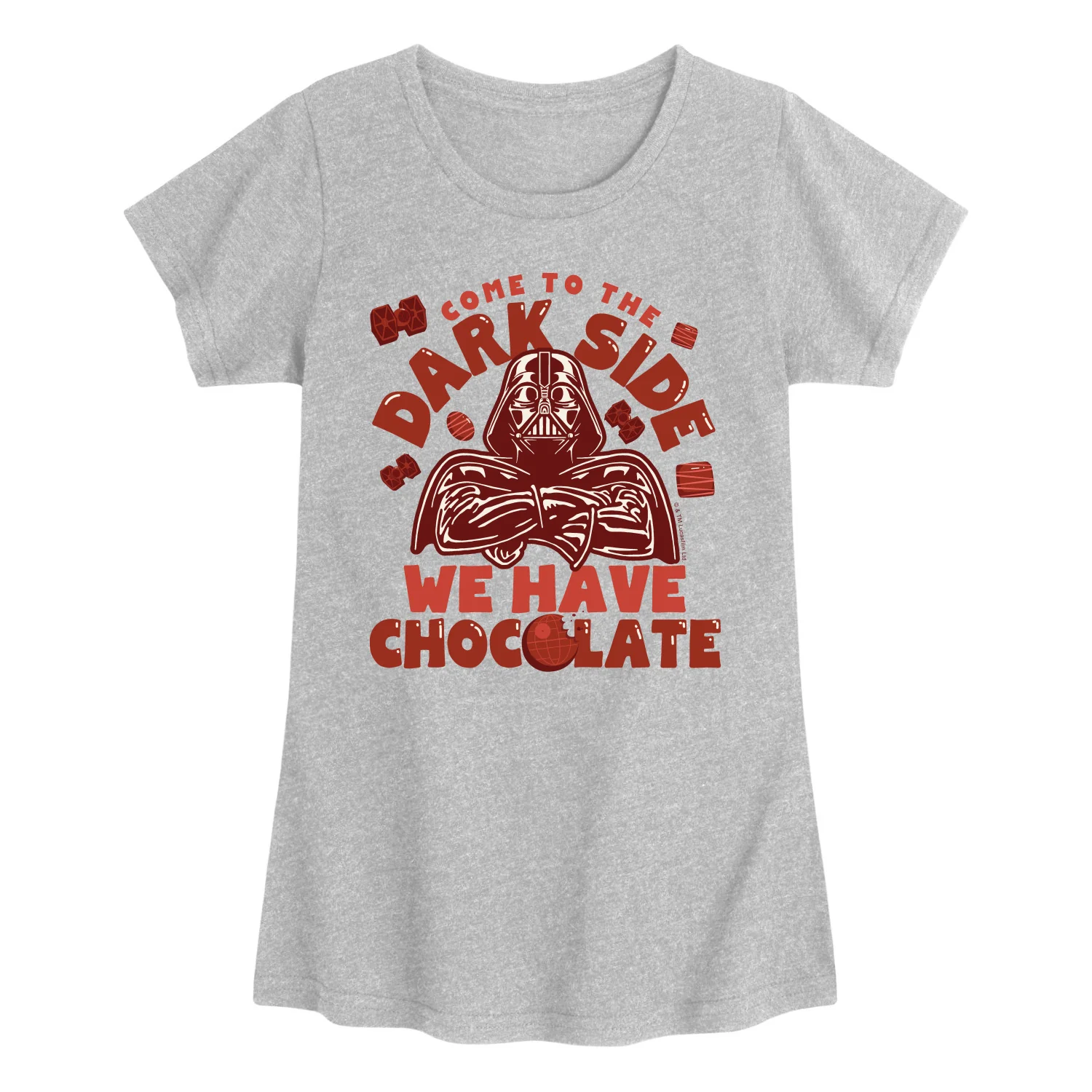Star Wars - Dark Side Chocolate - Youth Girls Fitted Short Sleeve T-Shirt - Image 3