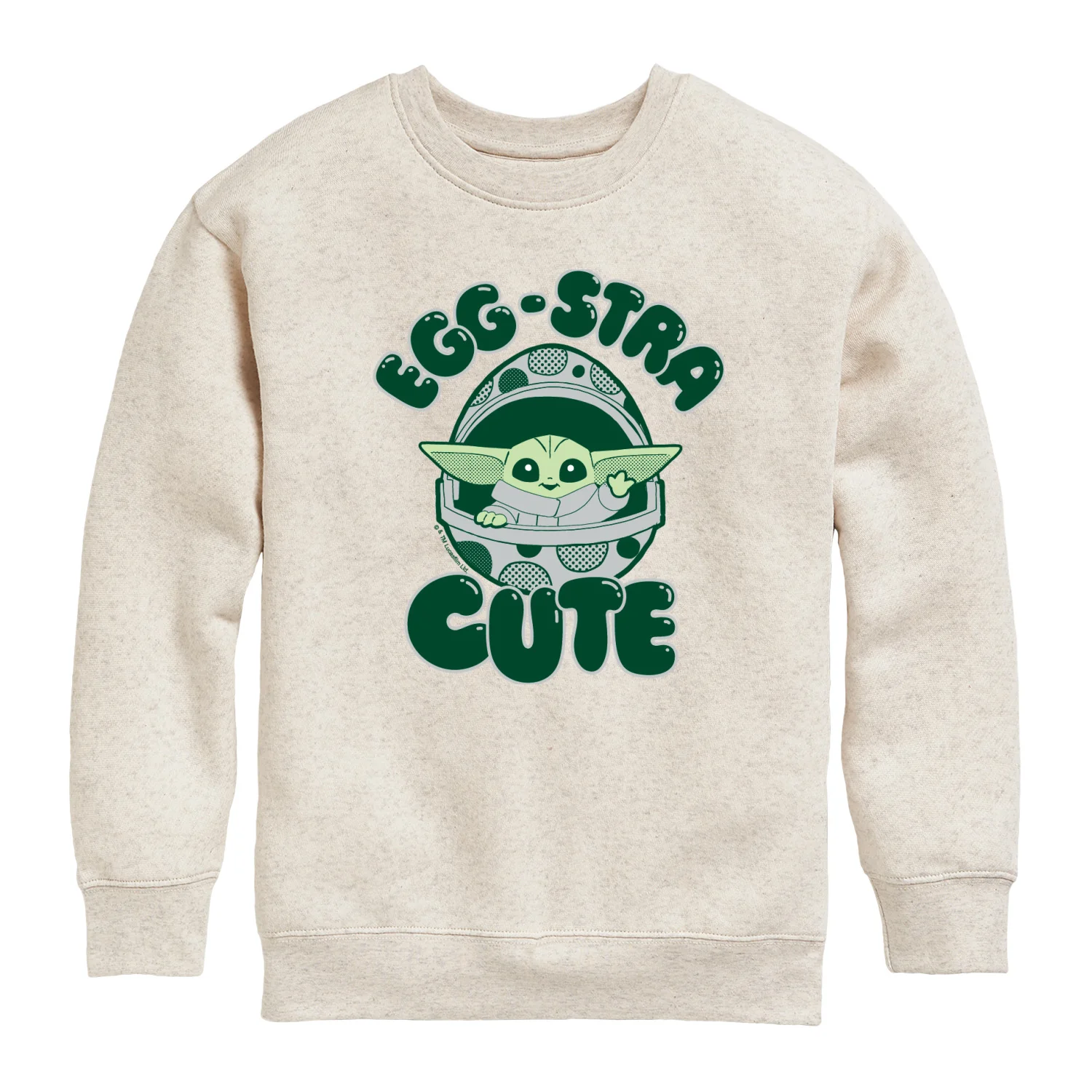 The Mandalorian - Eggstra Cute - Youth Crew Fleece Sweatshirt - Image 3