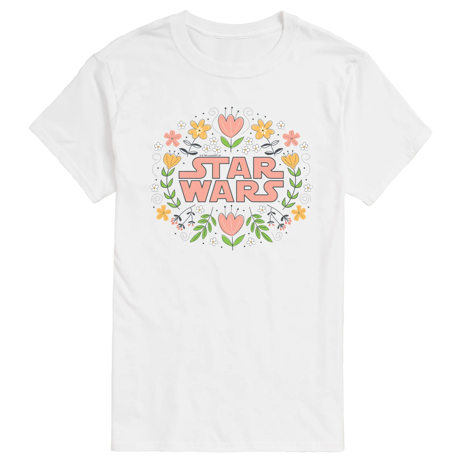 Star Wars - Spring Floral Logo - Men's Short Sleeve Graphic T-Shirt