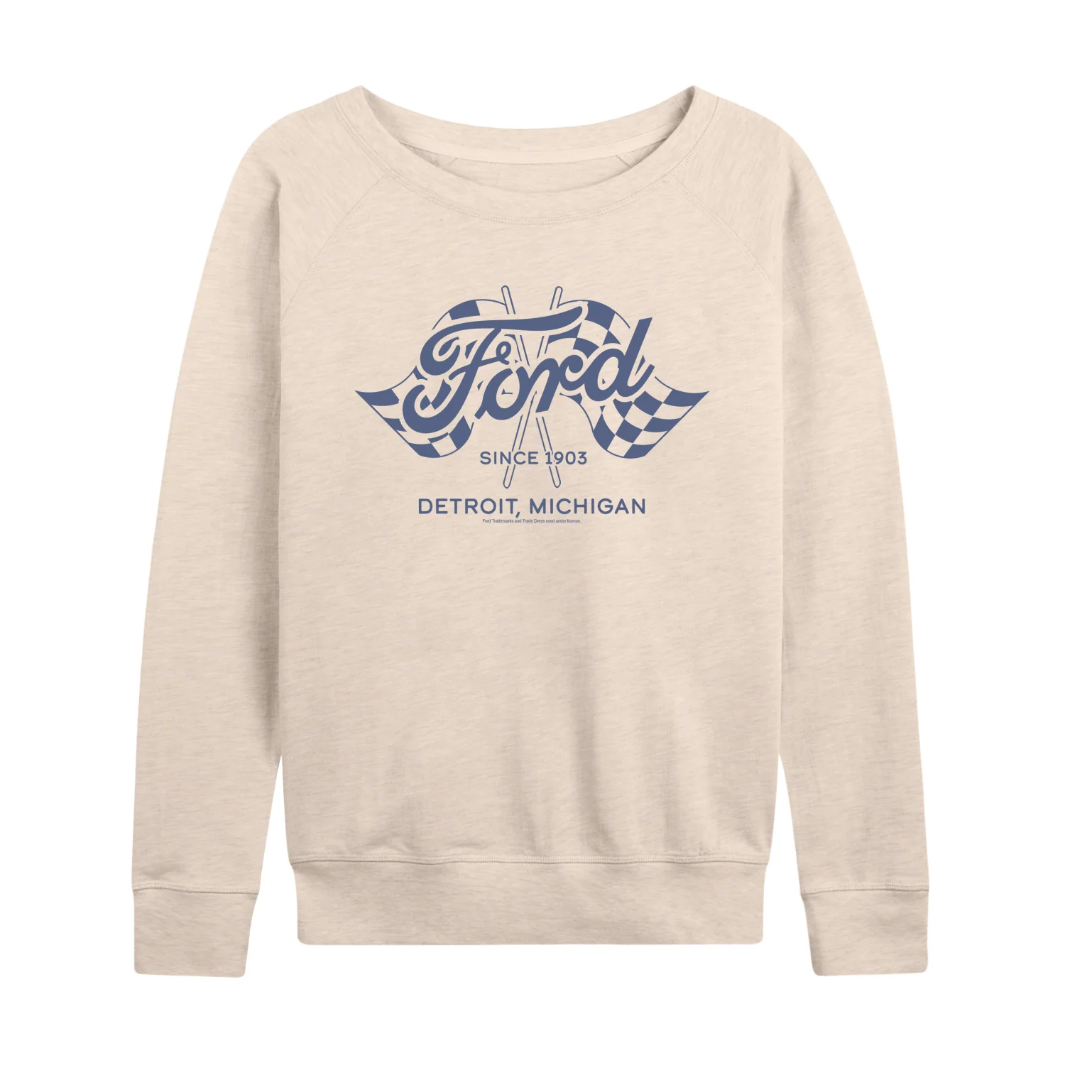 Ford - Detroit Flags - Women's French Terry Long Sleeve Pullover