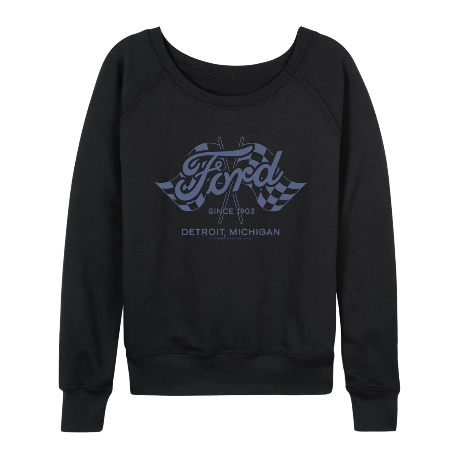 Ford - Detroit Flags - Women's French Terry Long Sleeve Pullover - Image 2