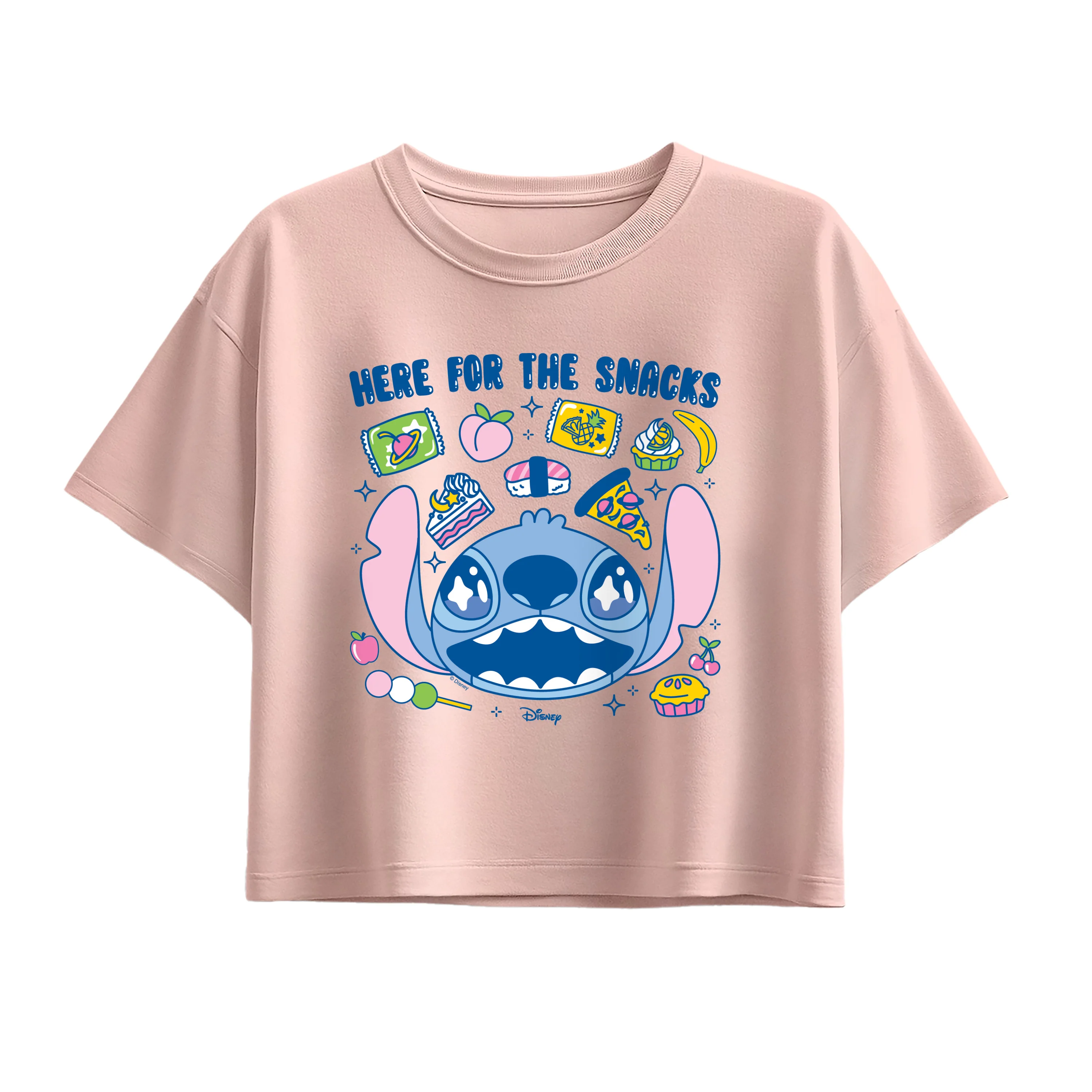 Lilo & Stitch - Here for the Food - Youth Girls Boxy T-Shirt - Image 3