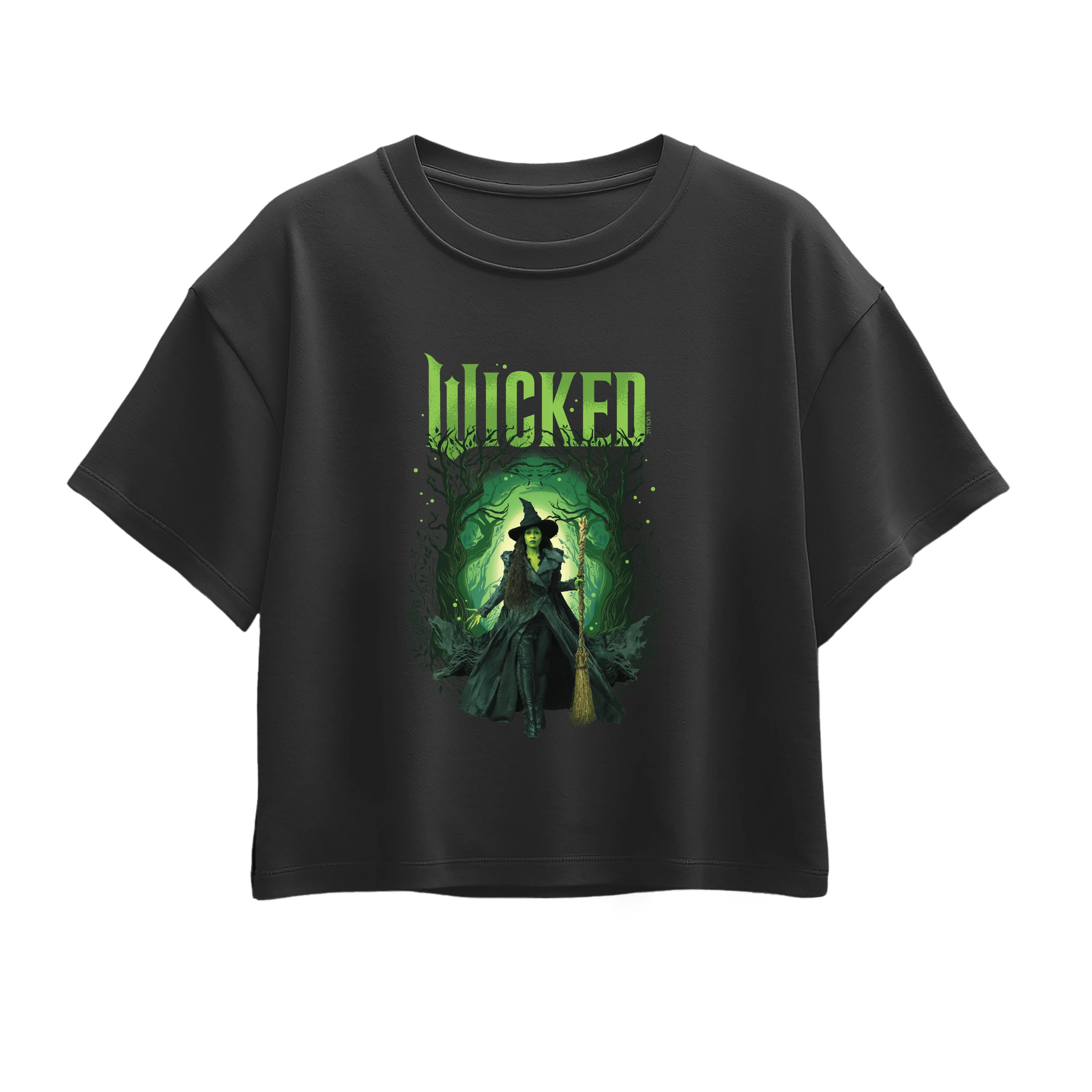 Wicked - Elphaba Forest - Youth Girl Short Sleeve Boxy Tee