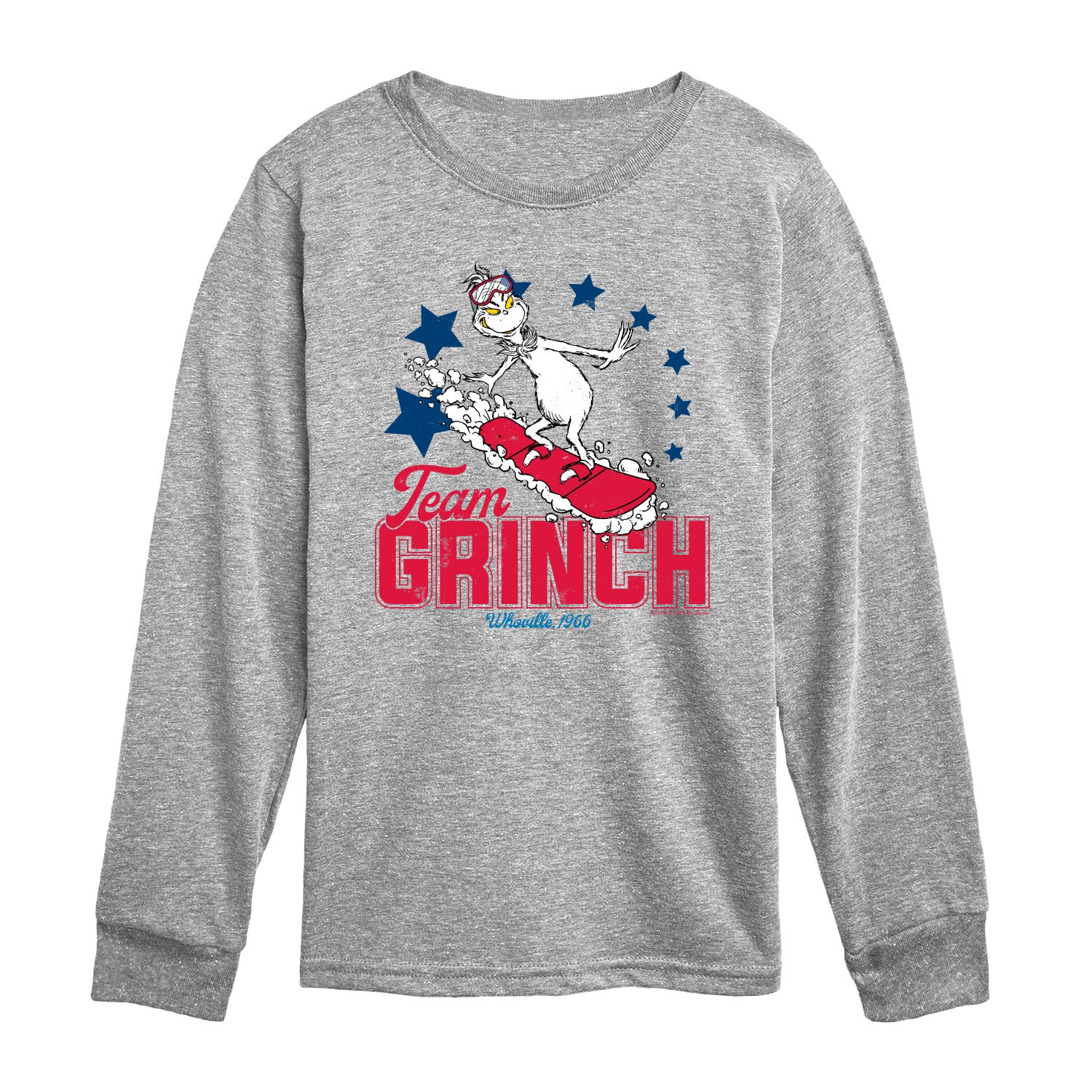 The Grinch - Team Grinch - Youth Boys Long Sleeve Graphic T-Shirt - Image 2