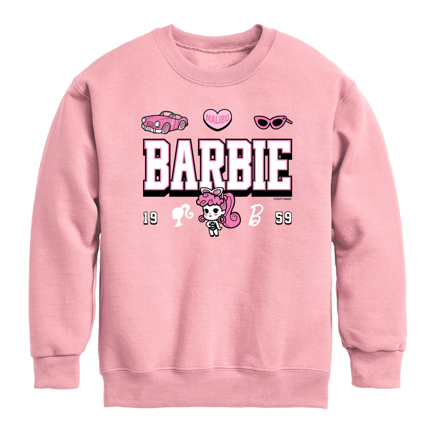 Barbie - Barbie Jersey - Youth Crew Fleece Sweatshirt - Image 2