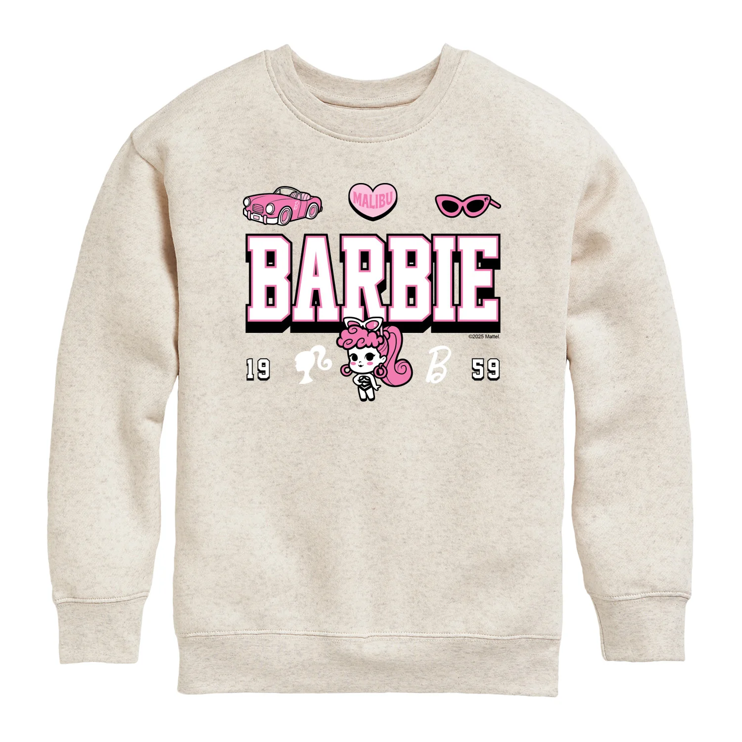 Barbie - Barbie Jersey - Youth Crew Fleece Sweatshirt - Image 3
