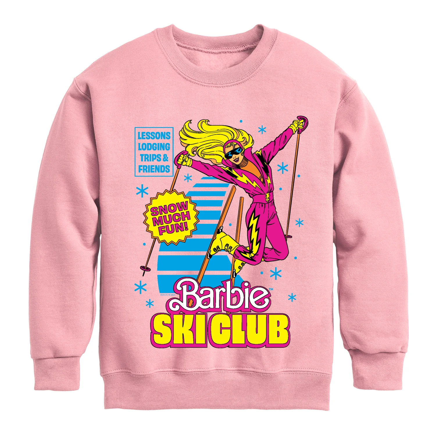 Barbie - Ski Club - Youth Boys Crew Fleece Sweatshirt - Image 2