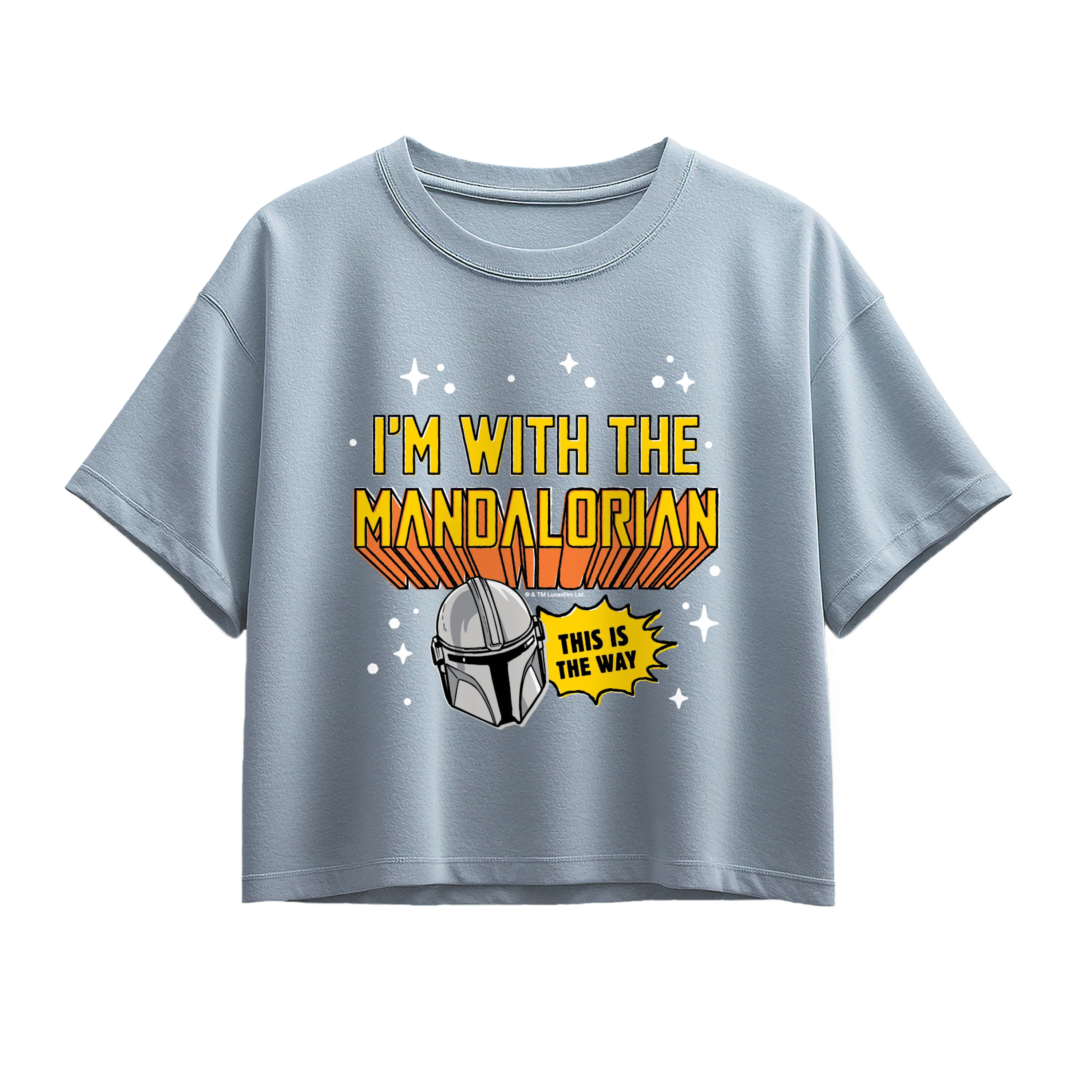 The Mandalorian - Im With Mando - Youth Girl Short Sleeve Boxy Tee - Image 2