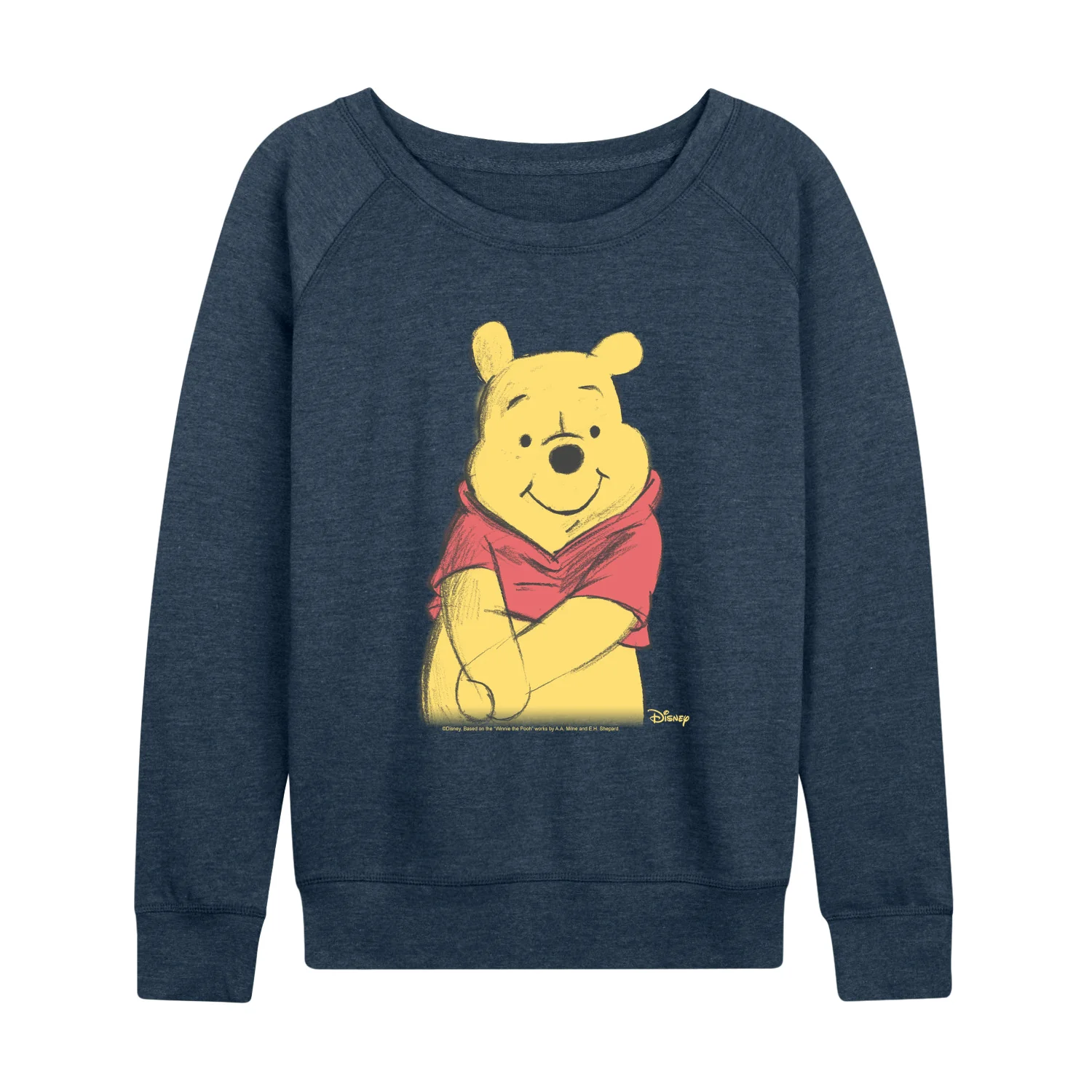 Winnie The Pooh - Winnie Sketch - Women's French Terry Long Sleeve Pullover - Image 5