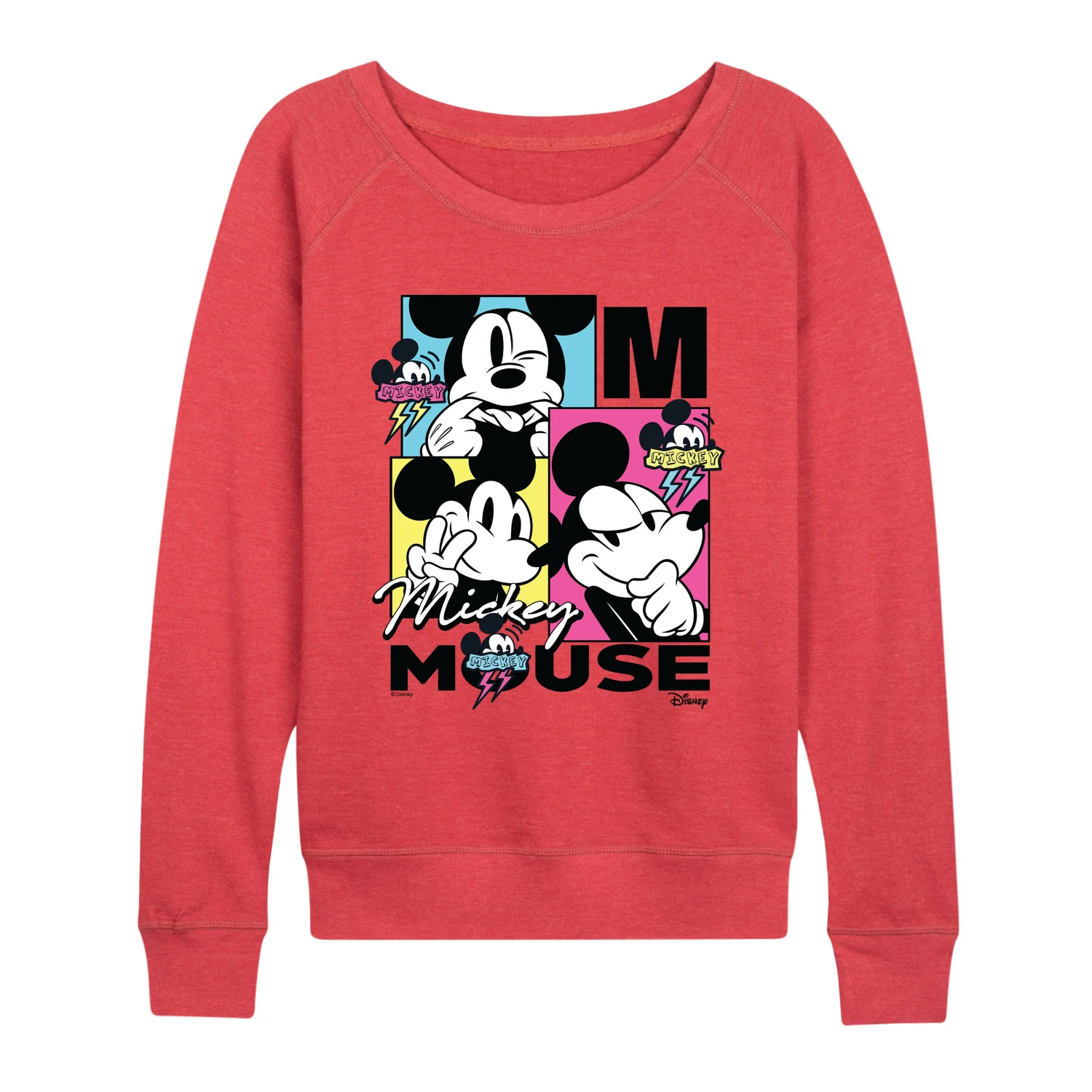Disney - Cmyk Mickey - Women's French Terry Long Sleeve Pullover - Image 3