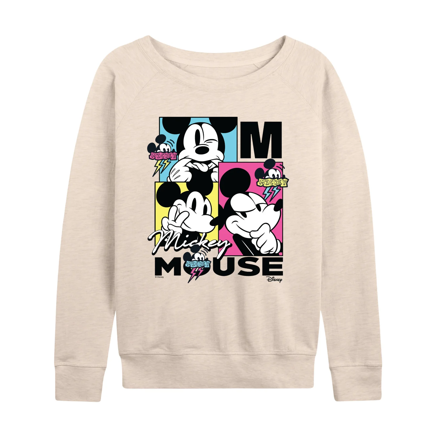 Disney - Cmyk Mickey - Women's French Terry Long Sleeve Pullover - Image 4