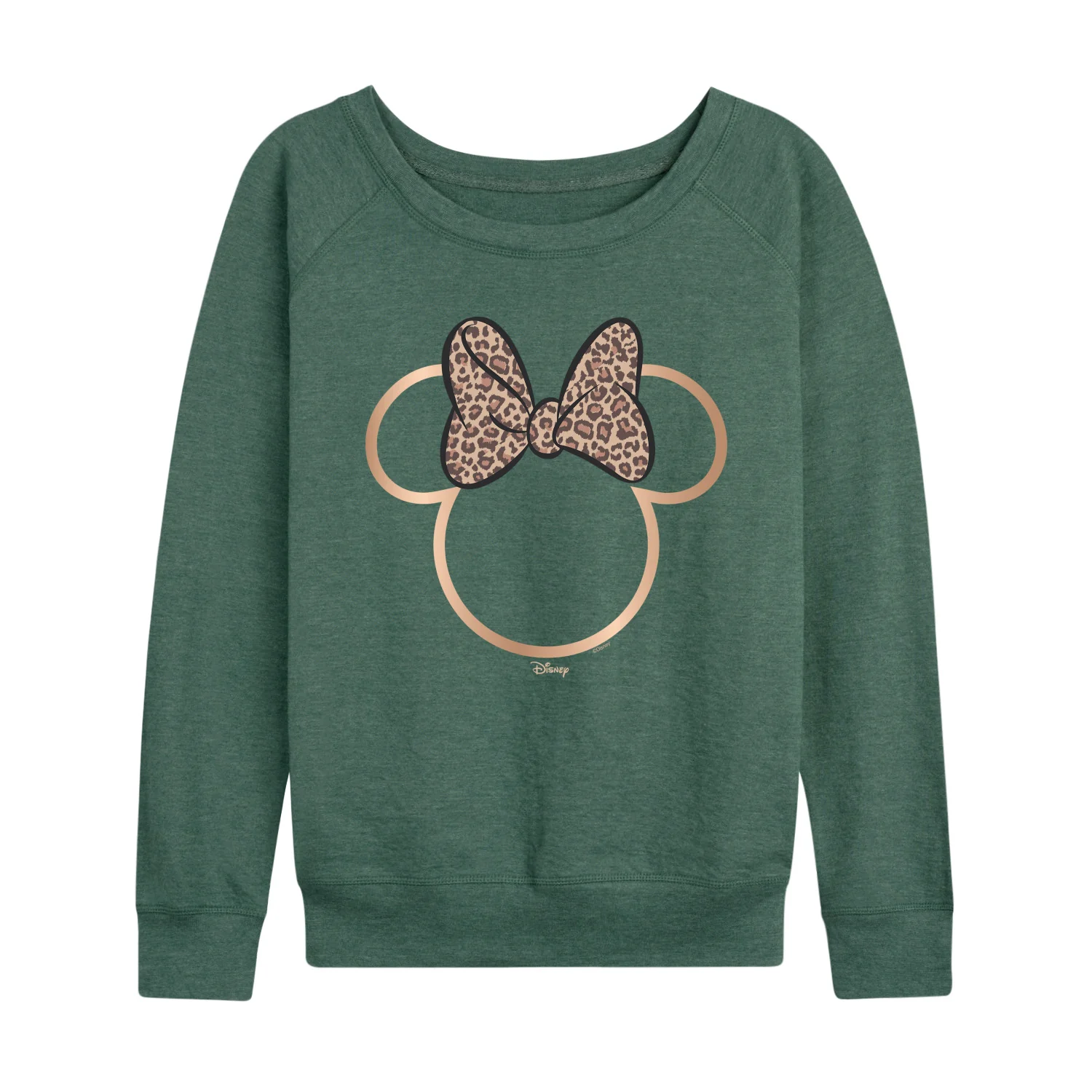 Disney - Minnie Leopard Print - Women's French Terry Long Sleeve Pullover - Image 2