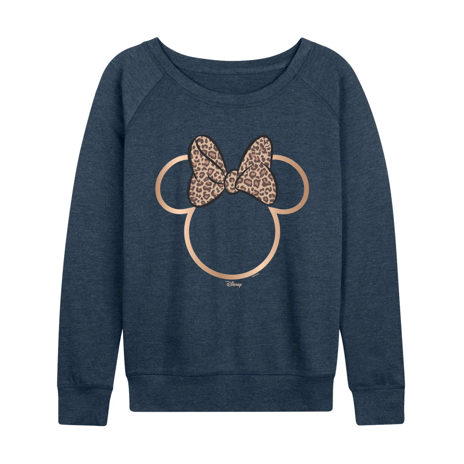 Disney - Minnie Leopard Print - Women's French Terry Long Sleeve Pullover - Image 5