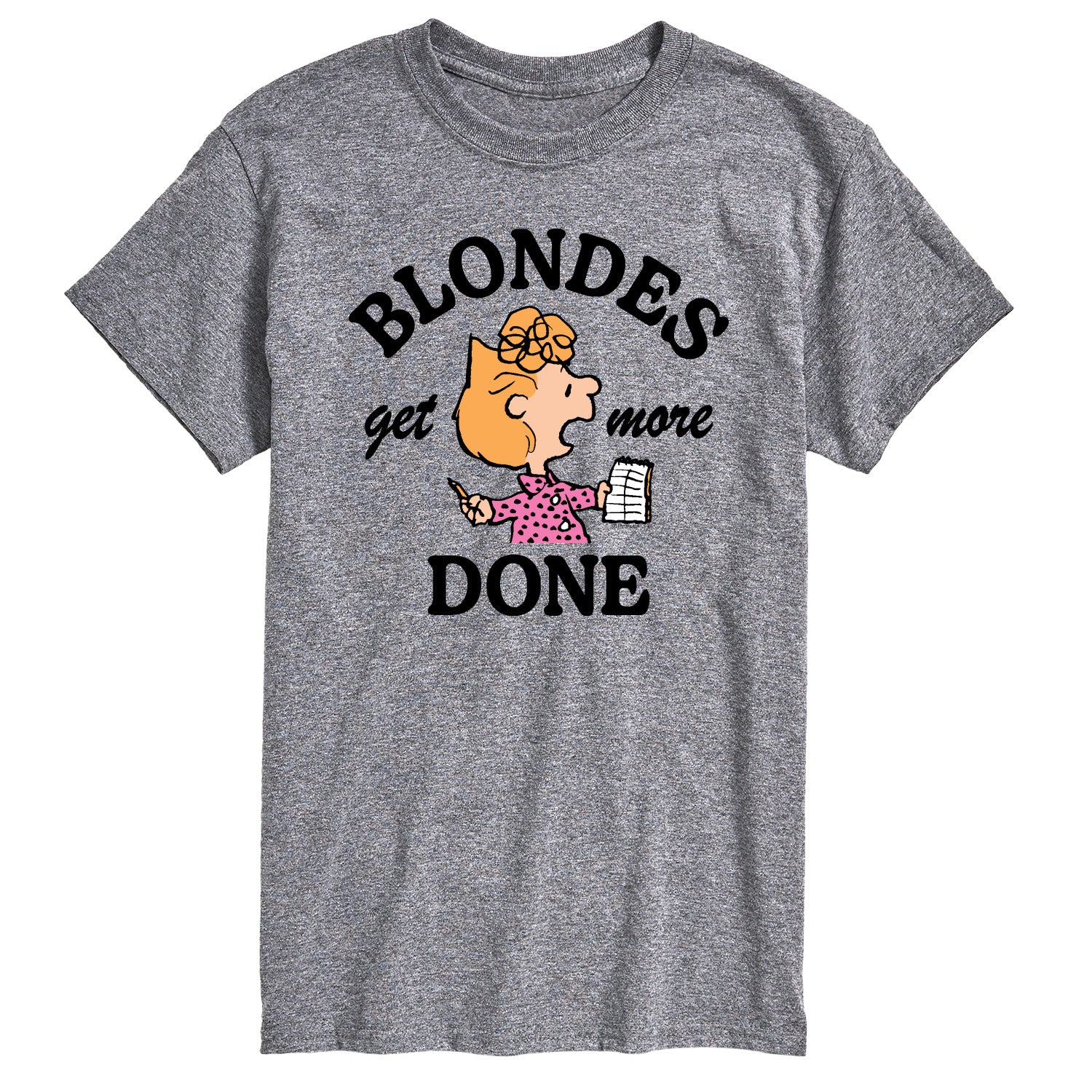 Peanuts - Blondes Get More Done - Men's Short Sleeve Graphic T-Shirt - Image 3