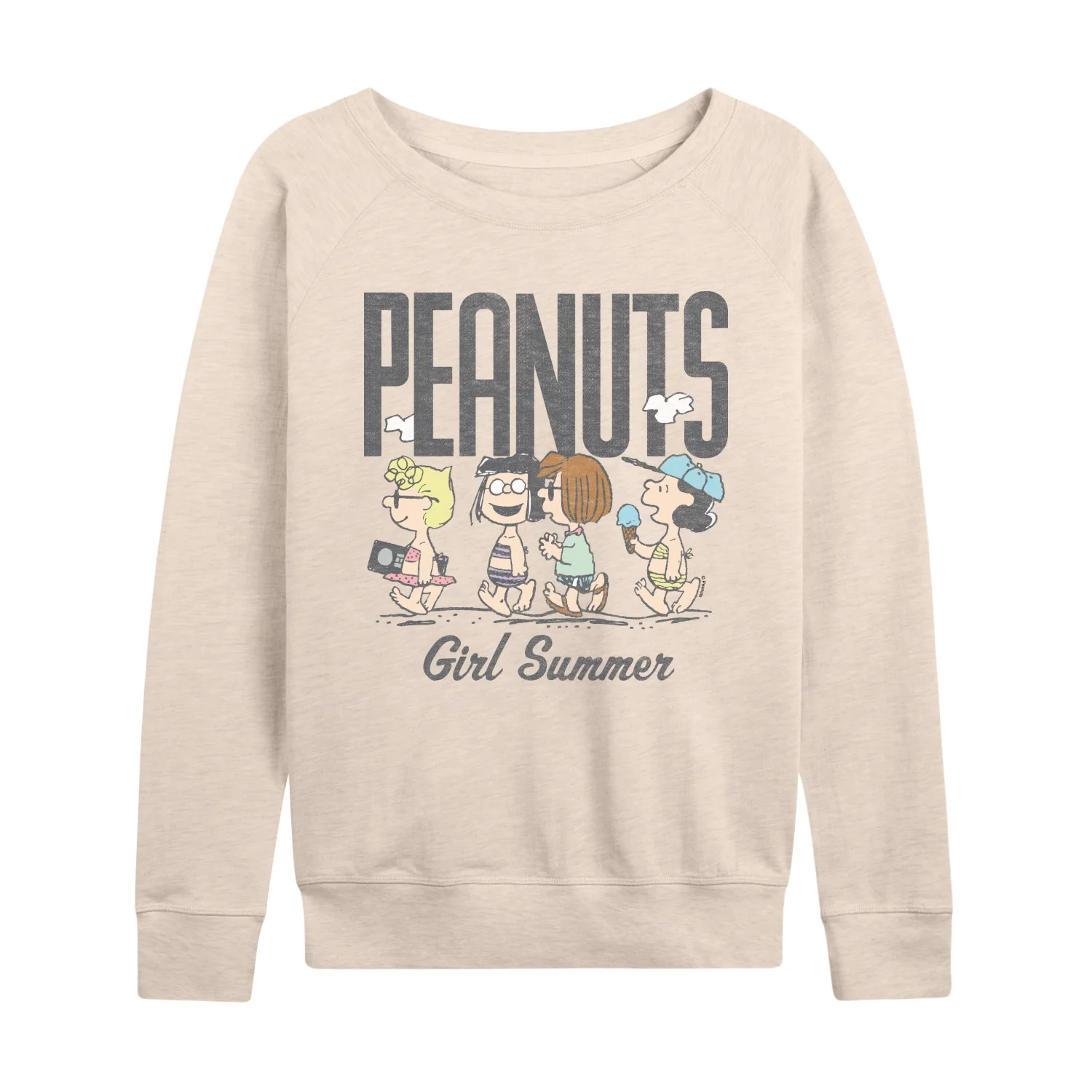 Peanuts - Girl Summer - Women's French Terry Long Sleeve Pullover