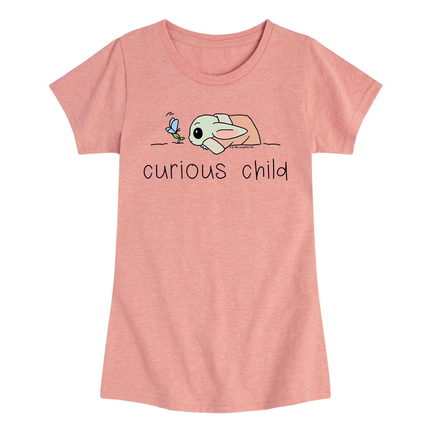 The Mandalorian - Curious Child Grogu - Youth Girls Short Sleeve T-Shirt - Image 2