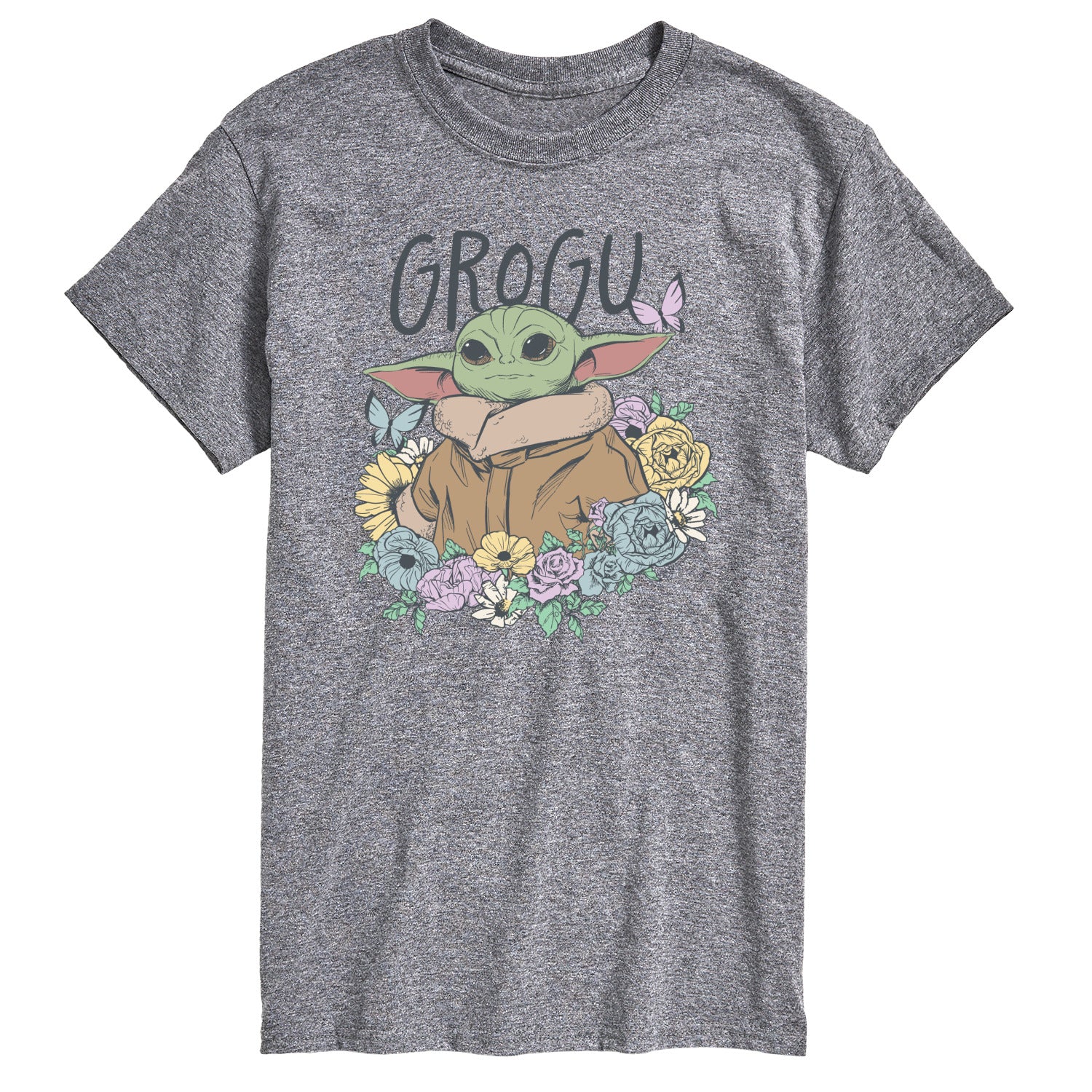 The Mandalorian - Floral Spring Grogu - Men's Short Sleeve Graphic T-Shirt