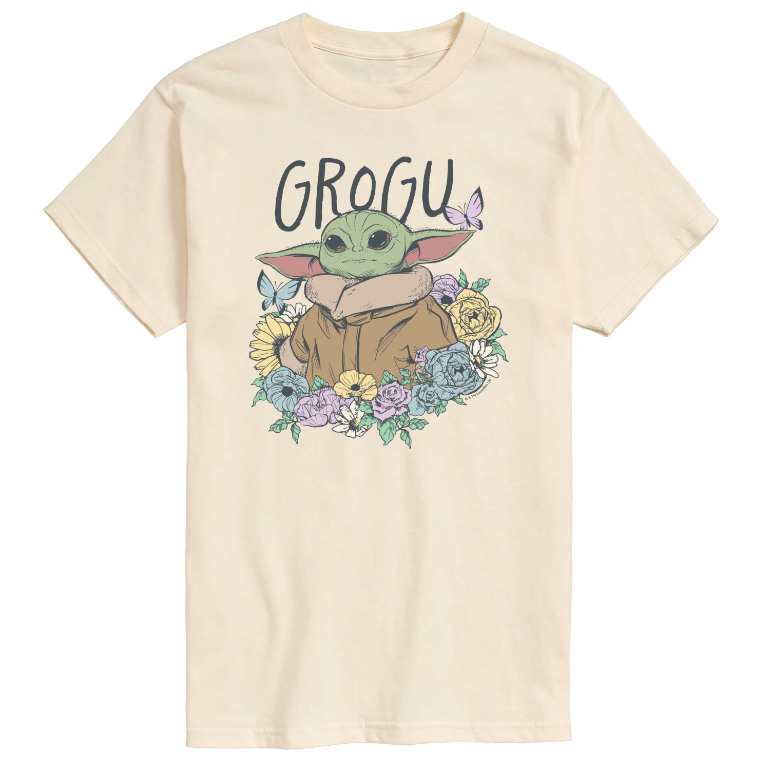 The Mandalorian - Floral Spring Grogu - Men's Short Sleeve Graphic T-Shirt - Image 3
