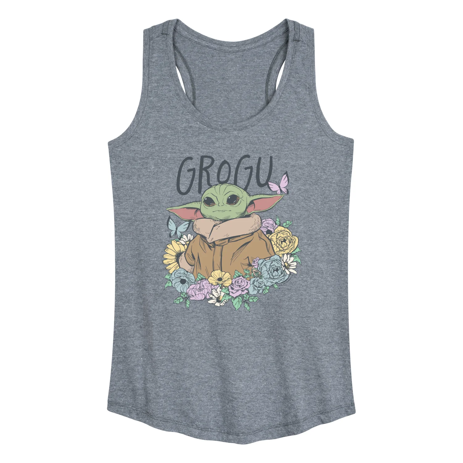 Star Wars - Floral Spring Grogu - Women's Racerback Tank