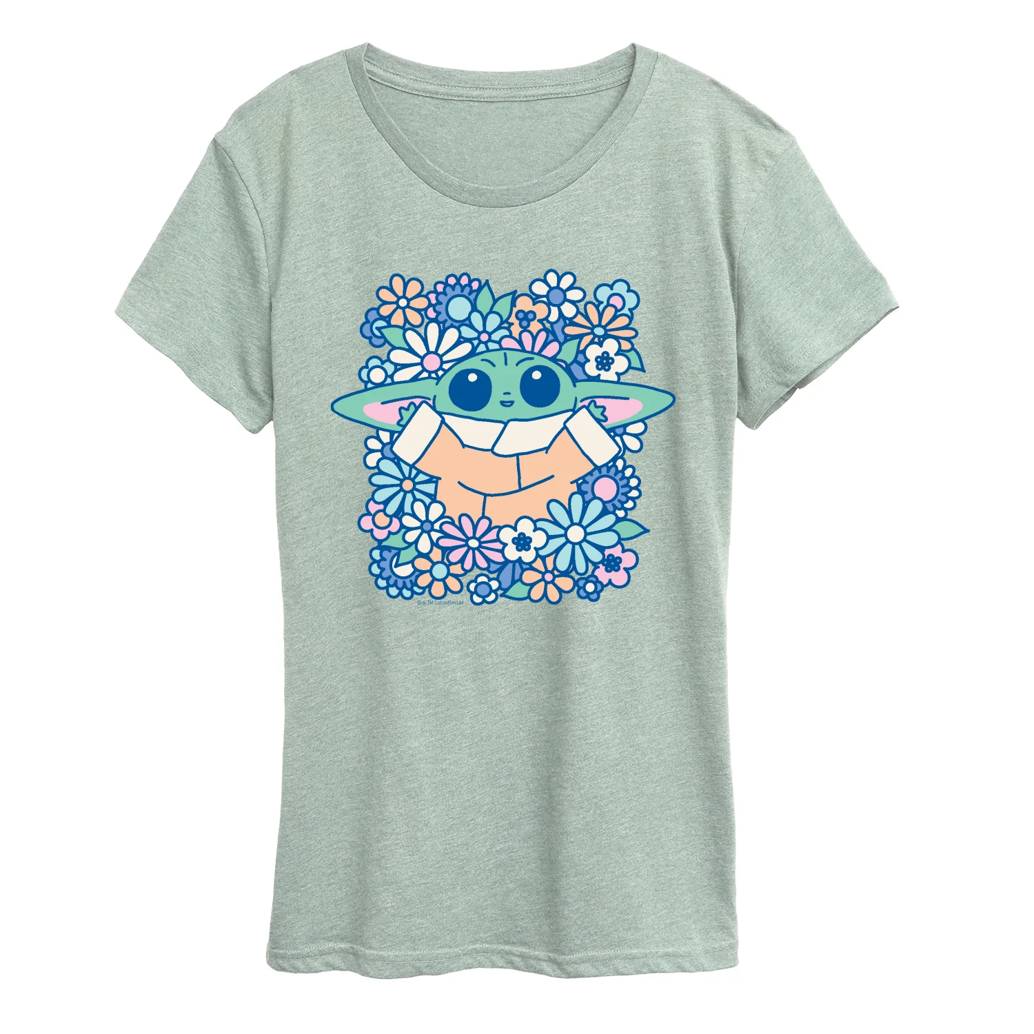 Star Wars - Grogu Flowers - Women's Short Sleeve Graphic T-Shirt - Image 5