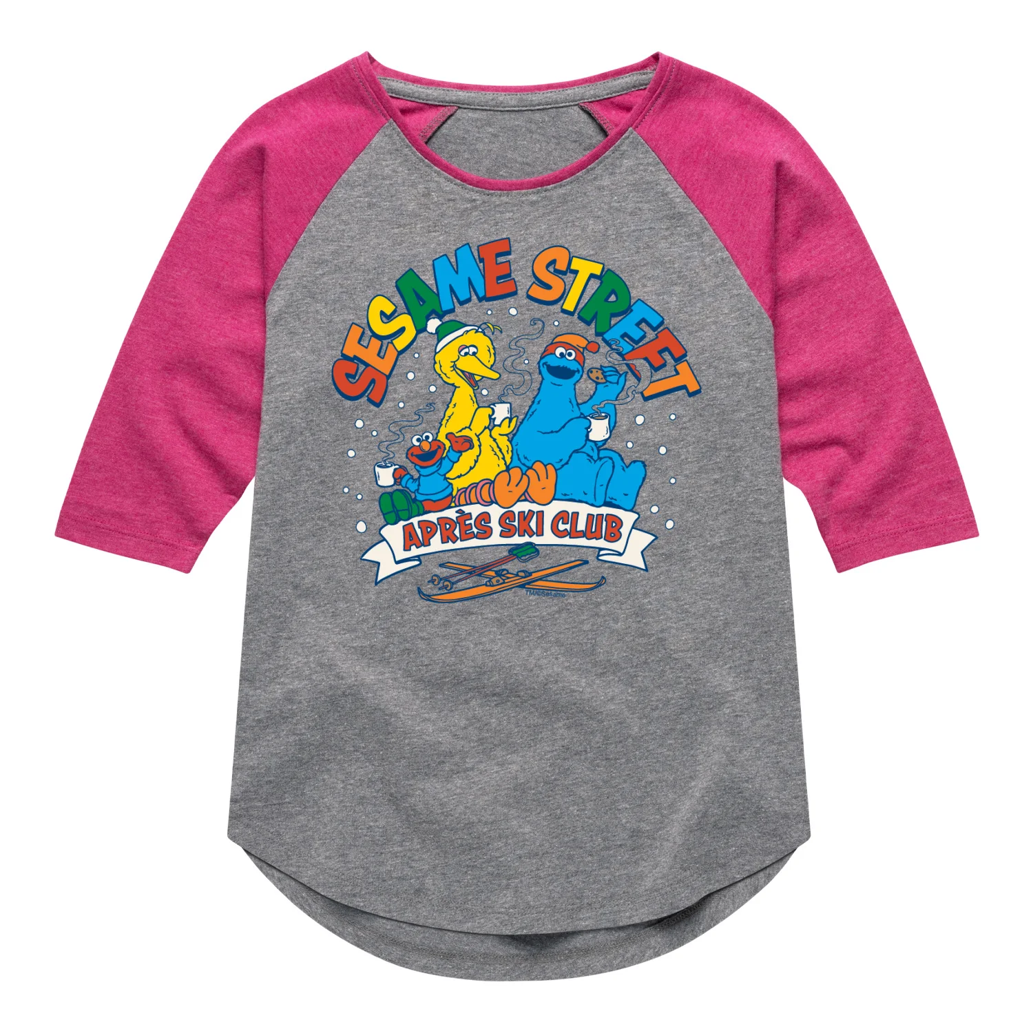 Sesame Street - Apres Ski Club - Youth Girls Shirt Tail Raglan T-Shirt