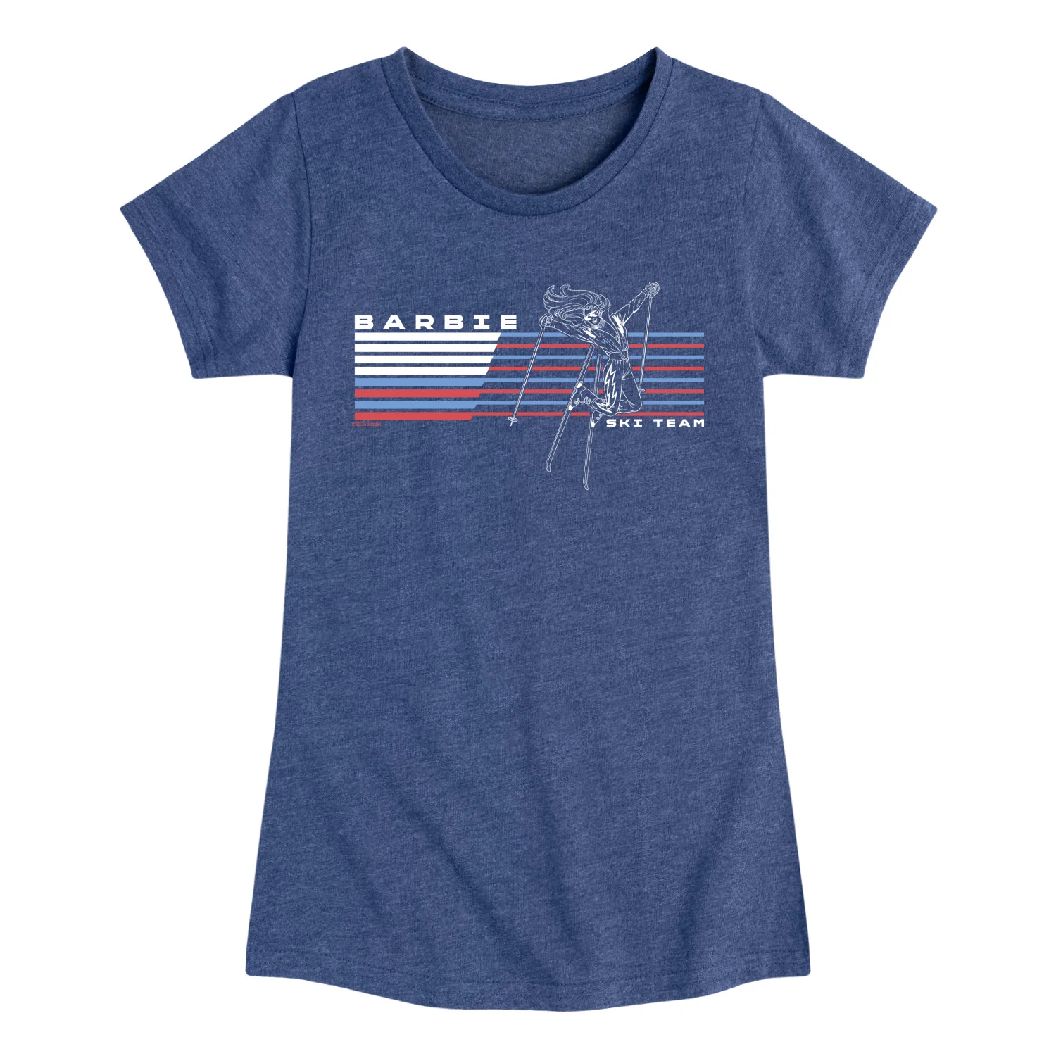Barbie - Barbie Ski Team Horiztonal Chest - Youth Girls Fitted Short Sleeve T-Shirt