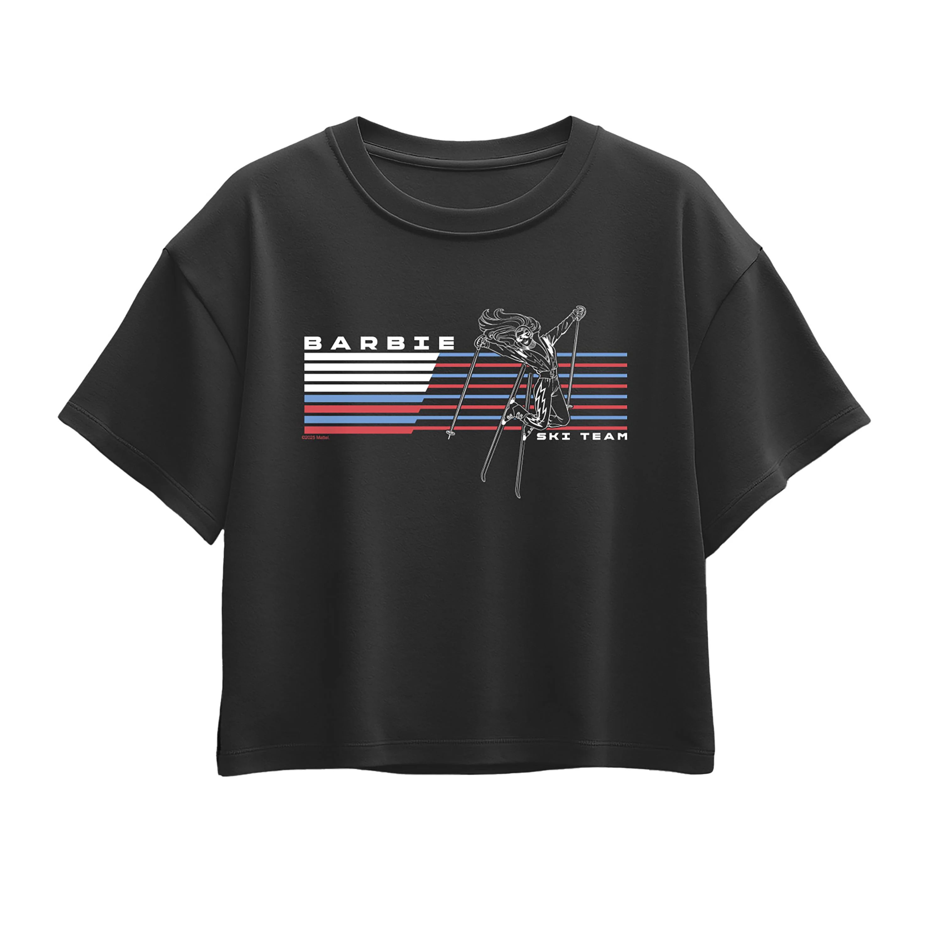 Barbie - Barbie Ski Team Horiztonal Chest - Youth Girls Boxy T-Shirt