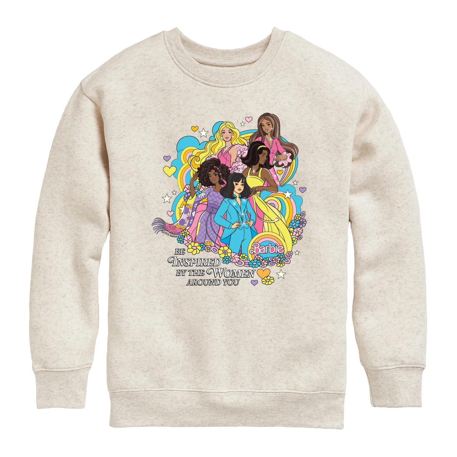 Barbie - 70s Barbies - Youth Boys Crew Fleece Sweatshirt