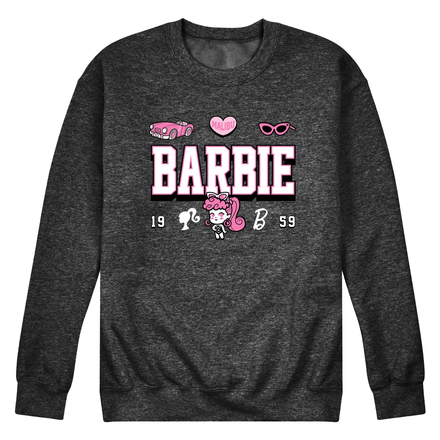 Barbie - Barbie Jersey - Men's Long Sleeve Crew Fleece Sweatshirt - Image 3