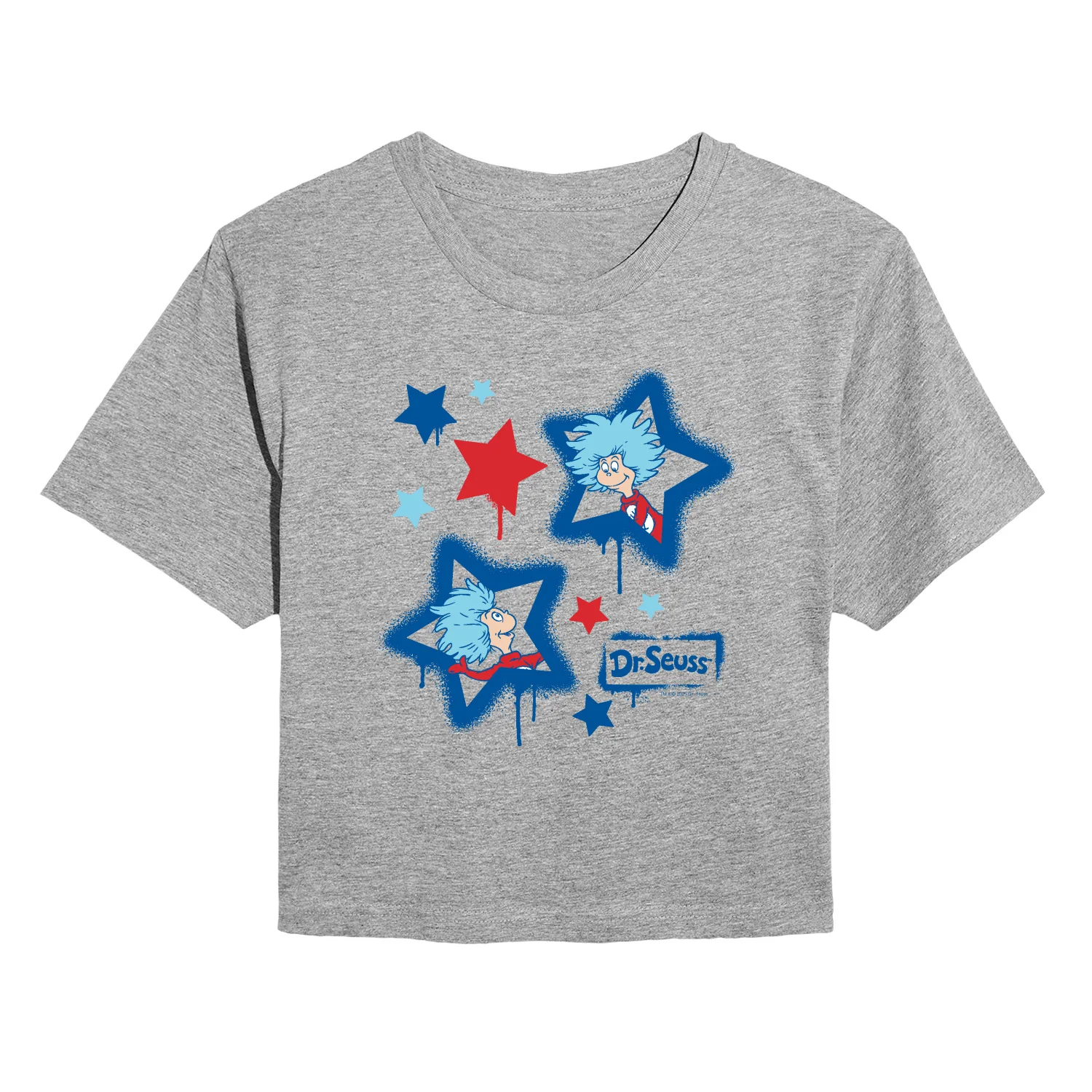 Dr. Seuss - Americana Things Streetwear - Juniors Cropped Graphic T-Shirt - Image 2