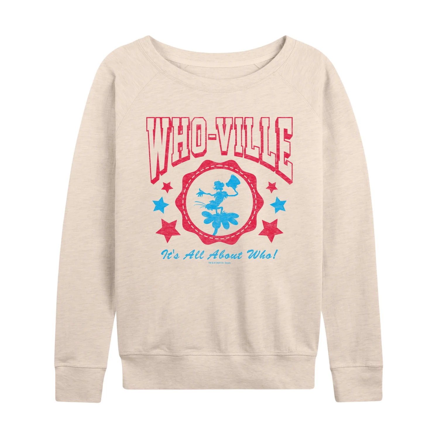 Dr. Seuss - Whoville Americana Collegiate - Women's French Terry Long Sleeve Pullover