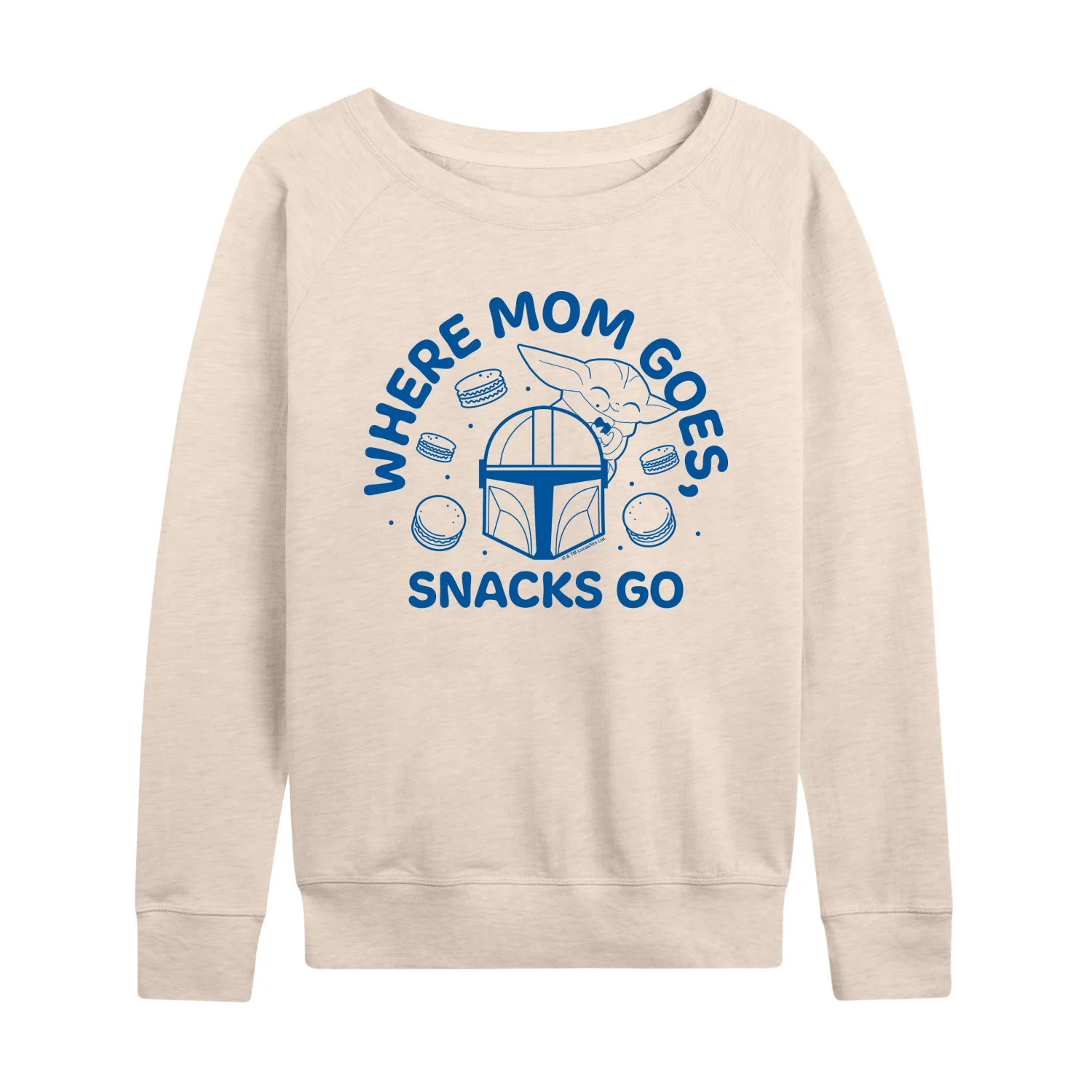 Star Wars - Where Mom Goes Snacks - Women's French Terry Long Sleeve Pullover