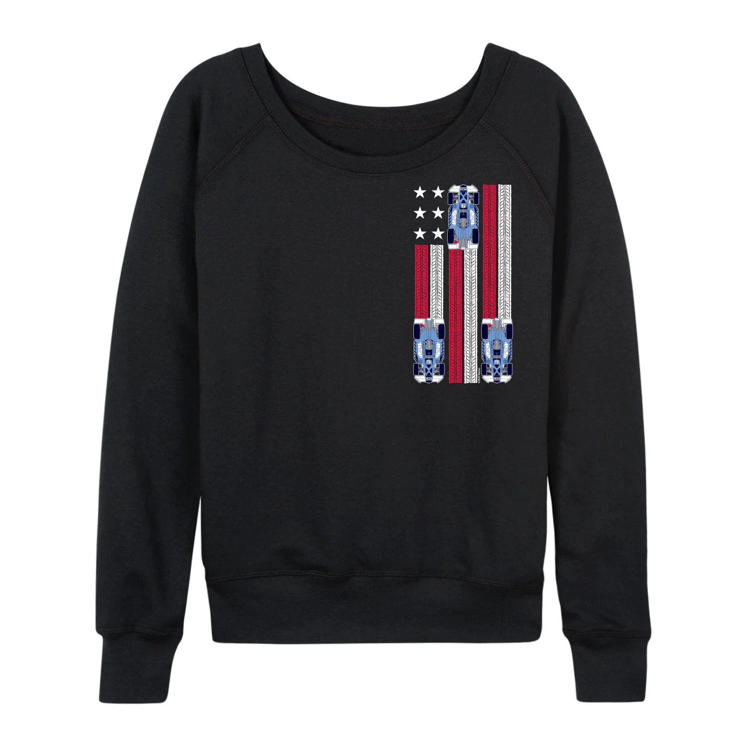 Hot Wheels - Racing Flag - Women's French Terry Long Sleeve Pullover - Image 2