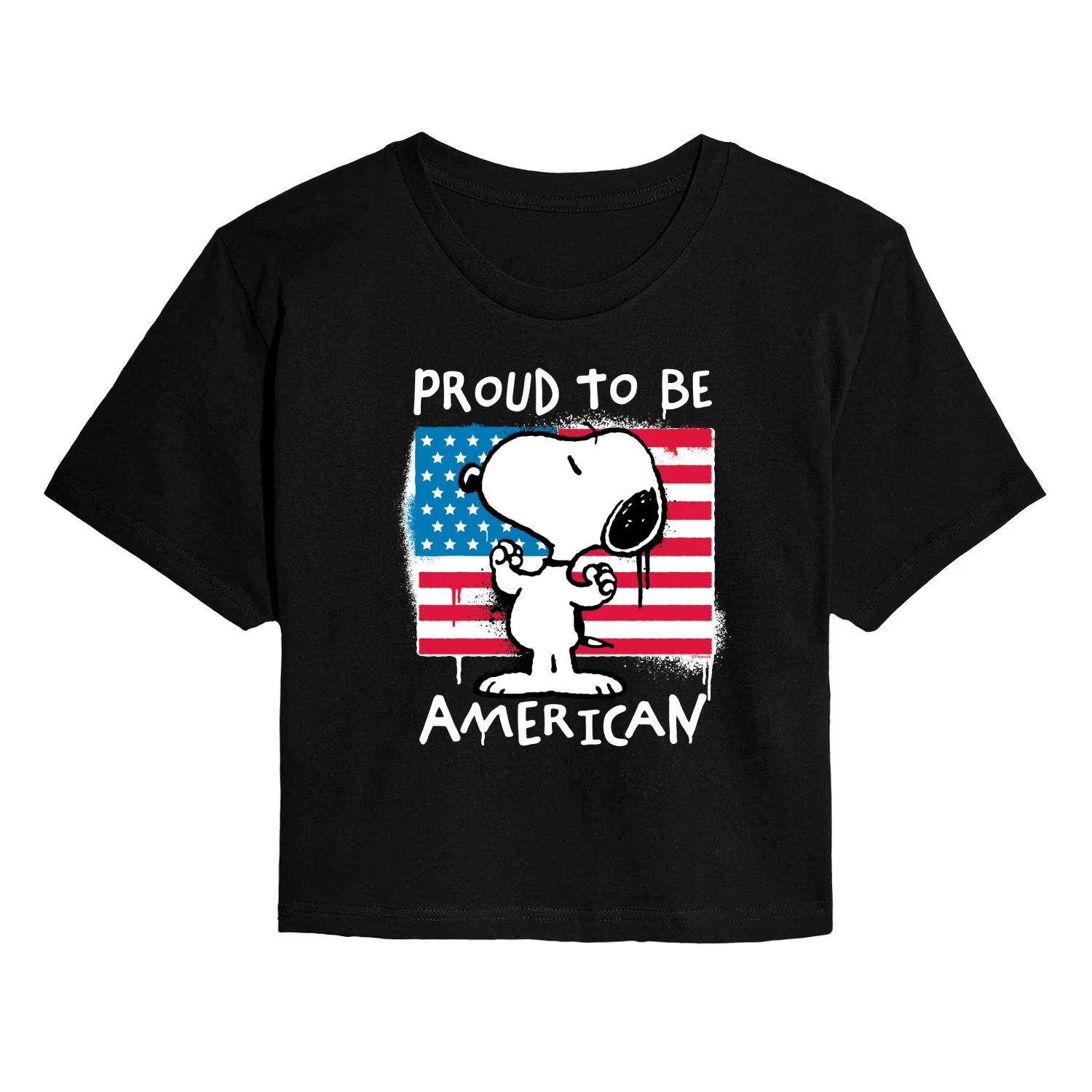 Peanuts - Snoopy Street USA - Juniors Cropped Graphic T-Shirt - Image 2