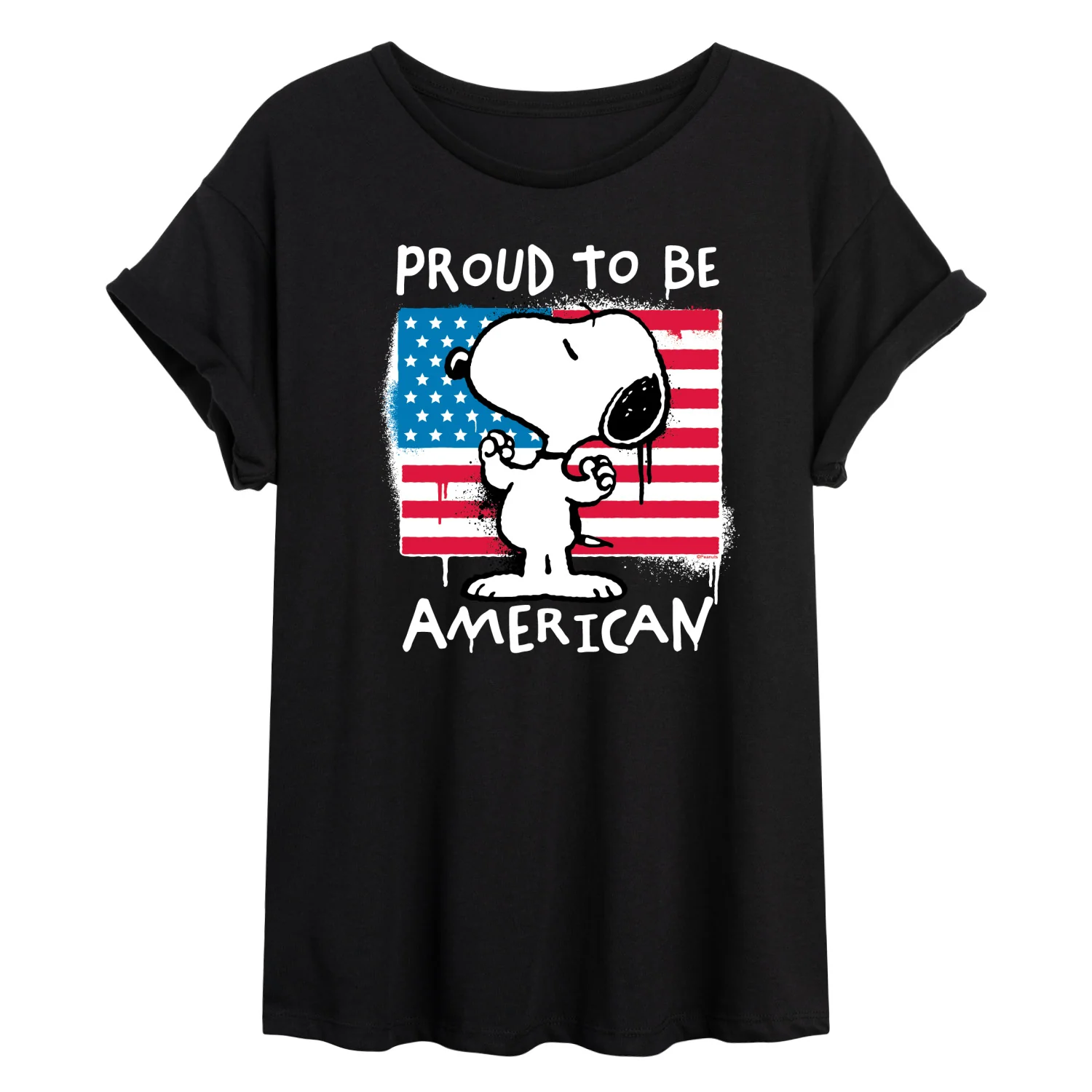 Peanuts - Snoopy Street USA - Juniors Oversized Graphic T-Shirt - Image 2