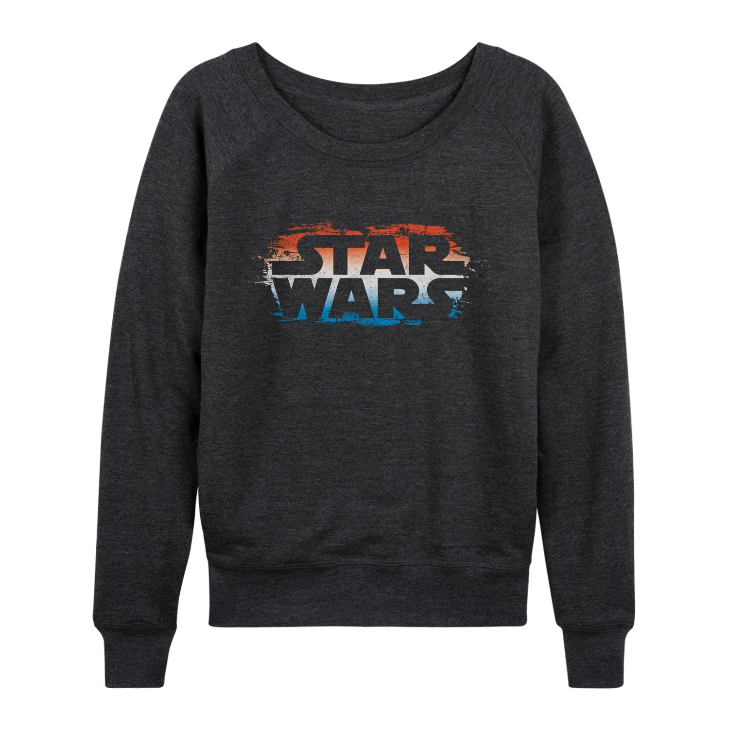 Star Wars - Red White Blue Paint Logo - Women's French Terry Long Sleeve Pullover