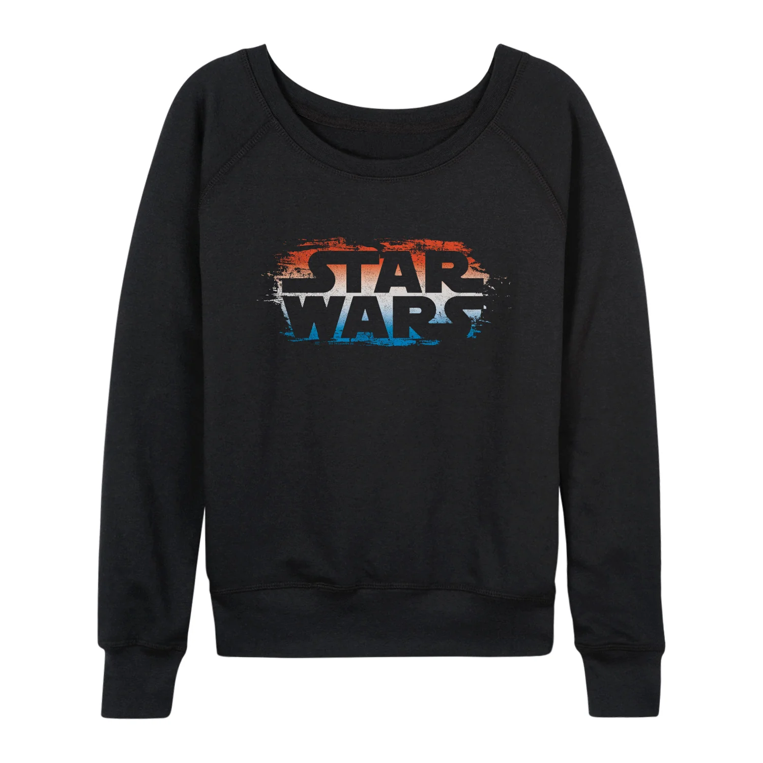 Star Wars - Red White Blue Paint Logo - Women's French Terry Long Sleeve Pullover - Image 2