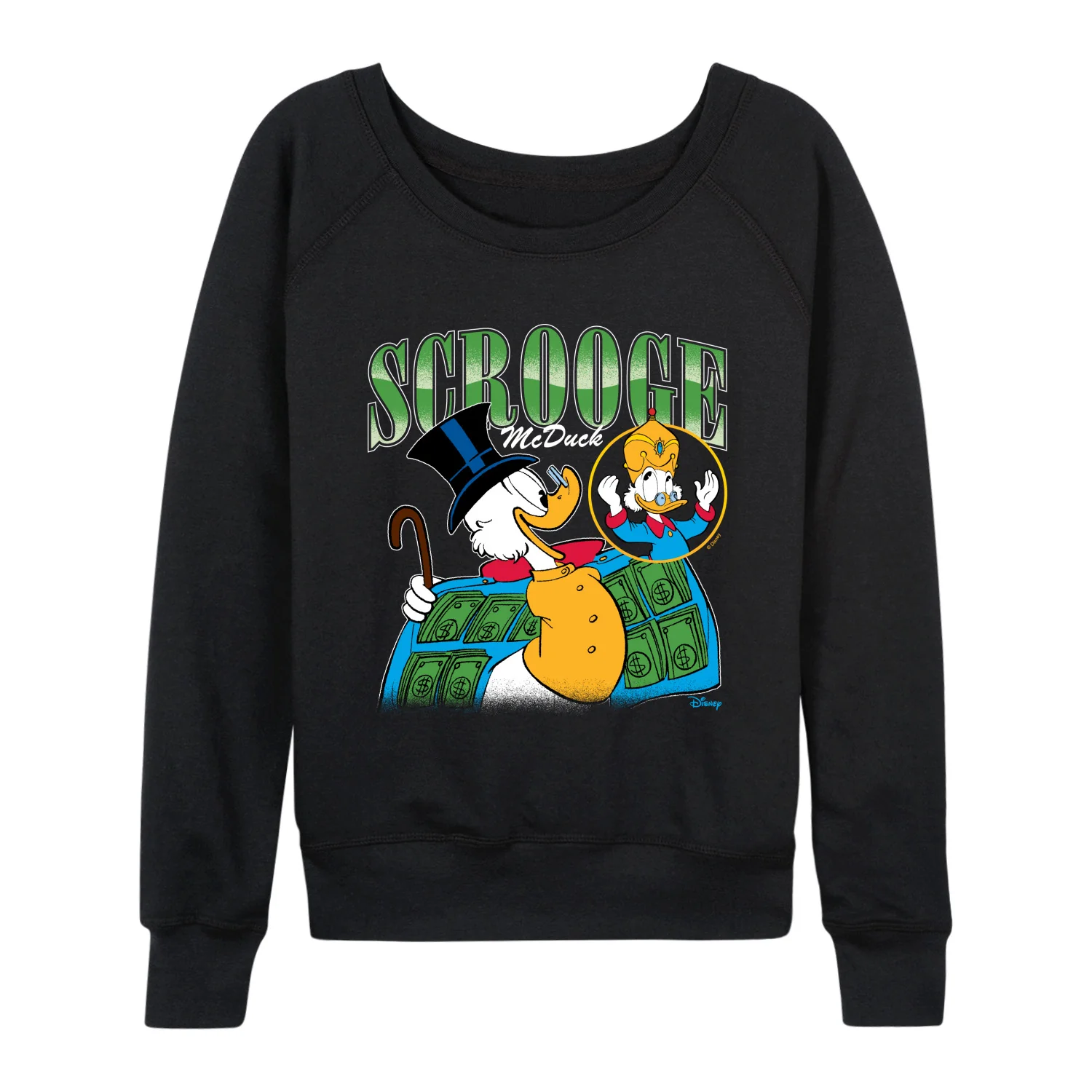 Duck Tales - Scrooge McDuck Bootleg - Women's French Terry Long Sleeve Pullover - Image 2
