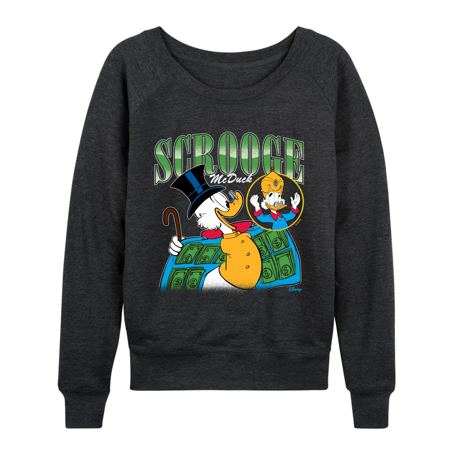 Duck Tales - Scrooge McDuck Bootleg - Women's French Terry Long Sleeve Pullover - Image 3