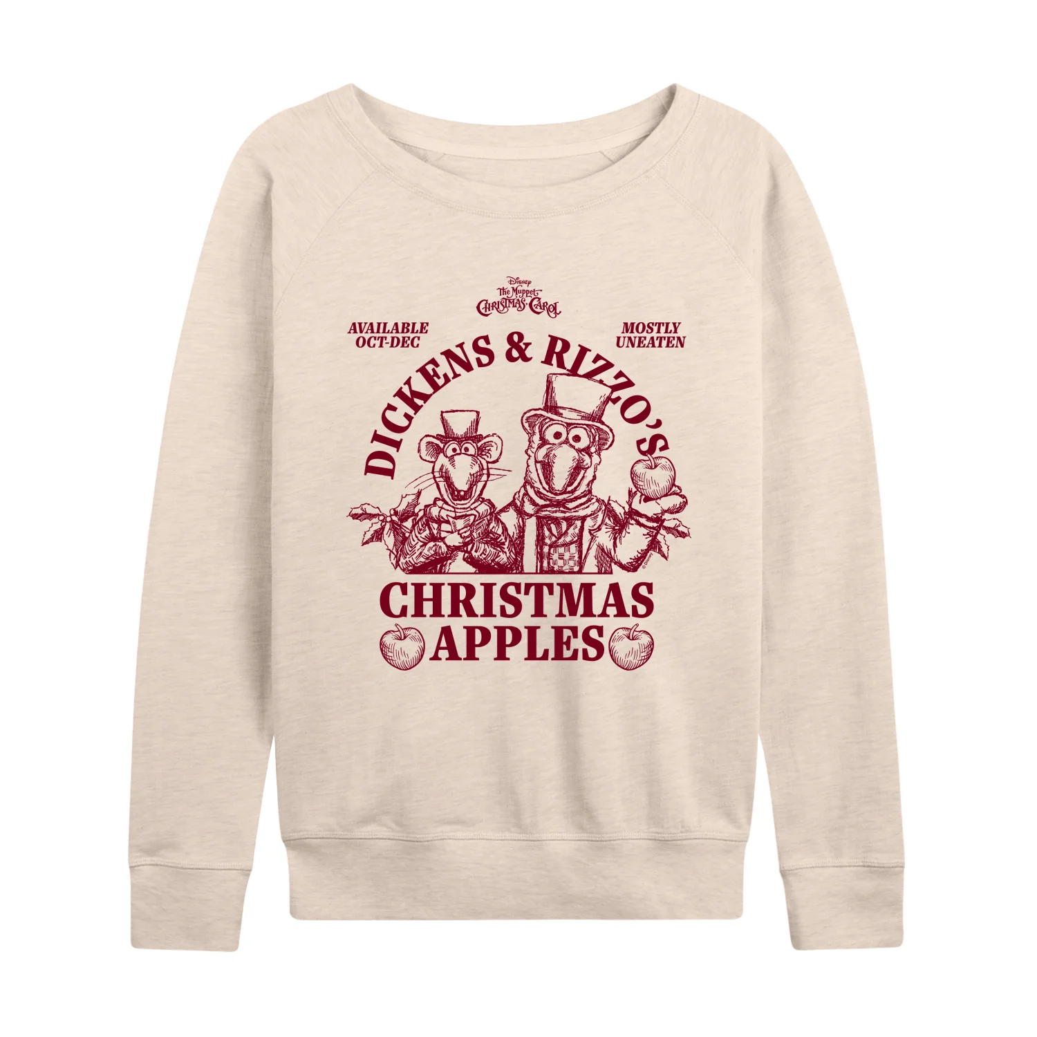 The Muppets - Dickens Rizzo Apples - Women's French Terry Long Sleeve Pullover