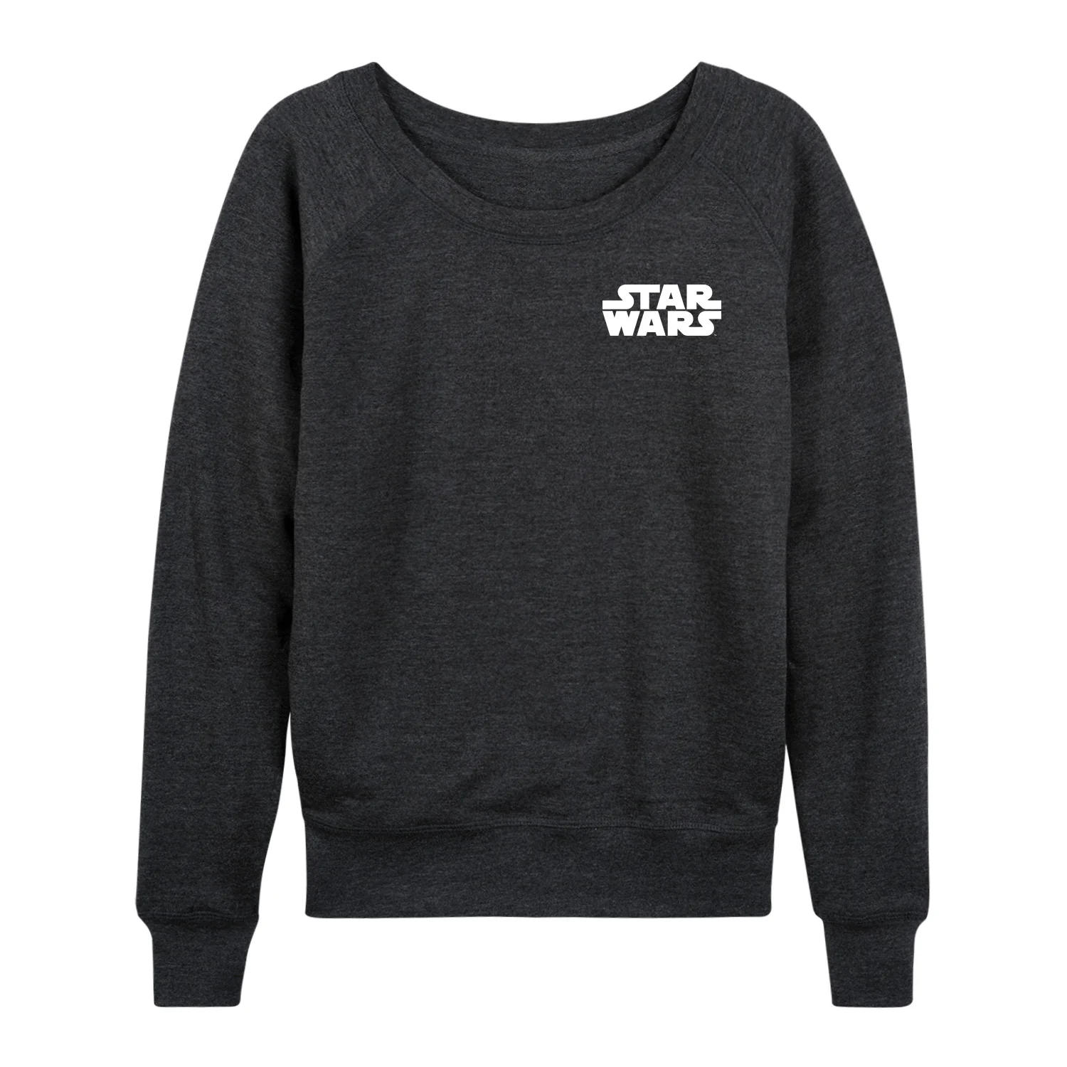 Star Wars - White Logo - Women's French Terry Long Sleeve Pullover - Image 3