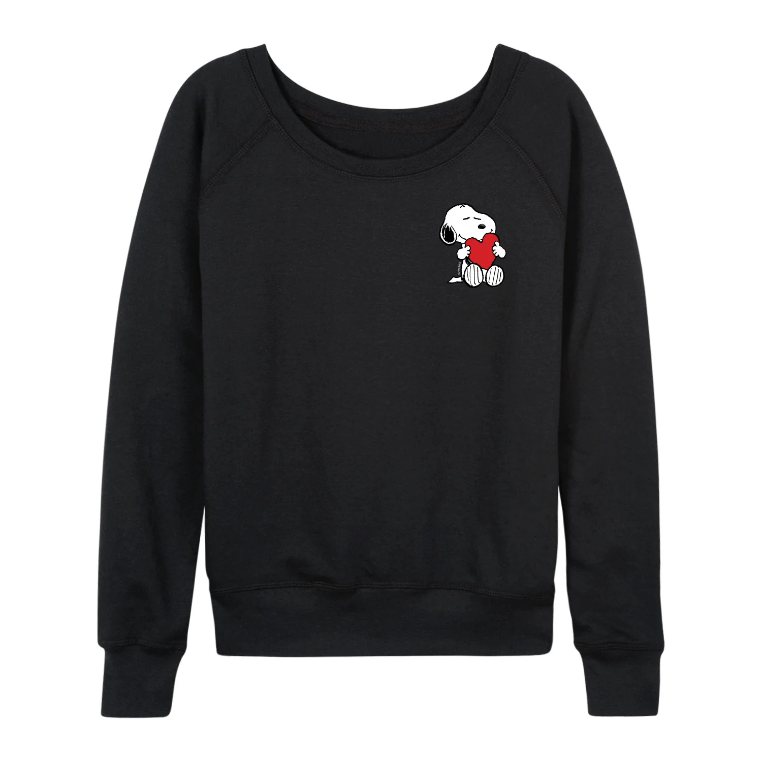 Peanuts - Valentines Hugging Heart - Women's French Terry Long Sleeve Pullover - Image 6